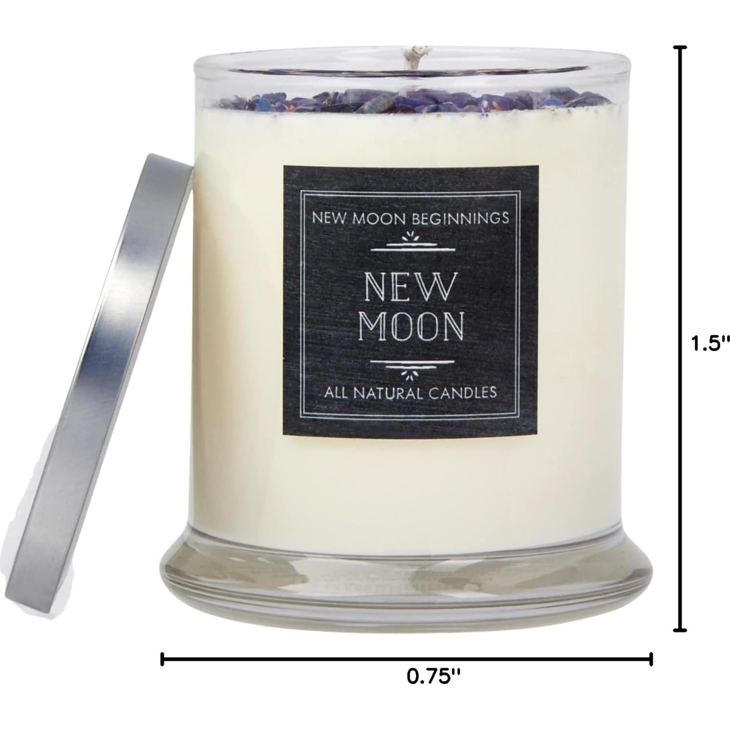 Vela de Luna Nueva 12 oz - Nuevos Comienzos - Aromaterapia