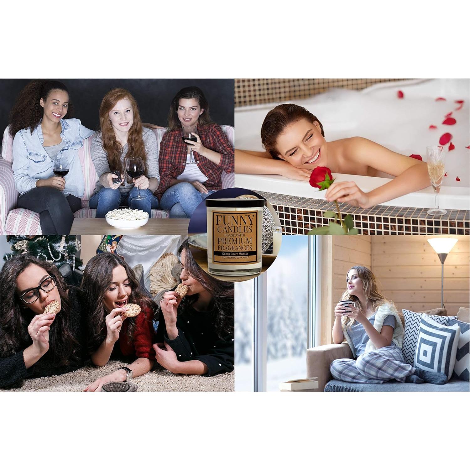 Vela Aromática de Soja Cedar Crate Market - Eres un Vecino Increíble - 382.7g