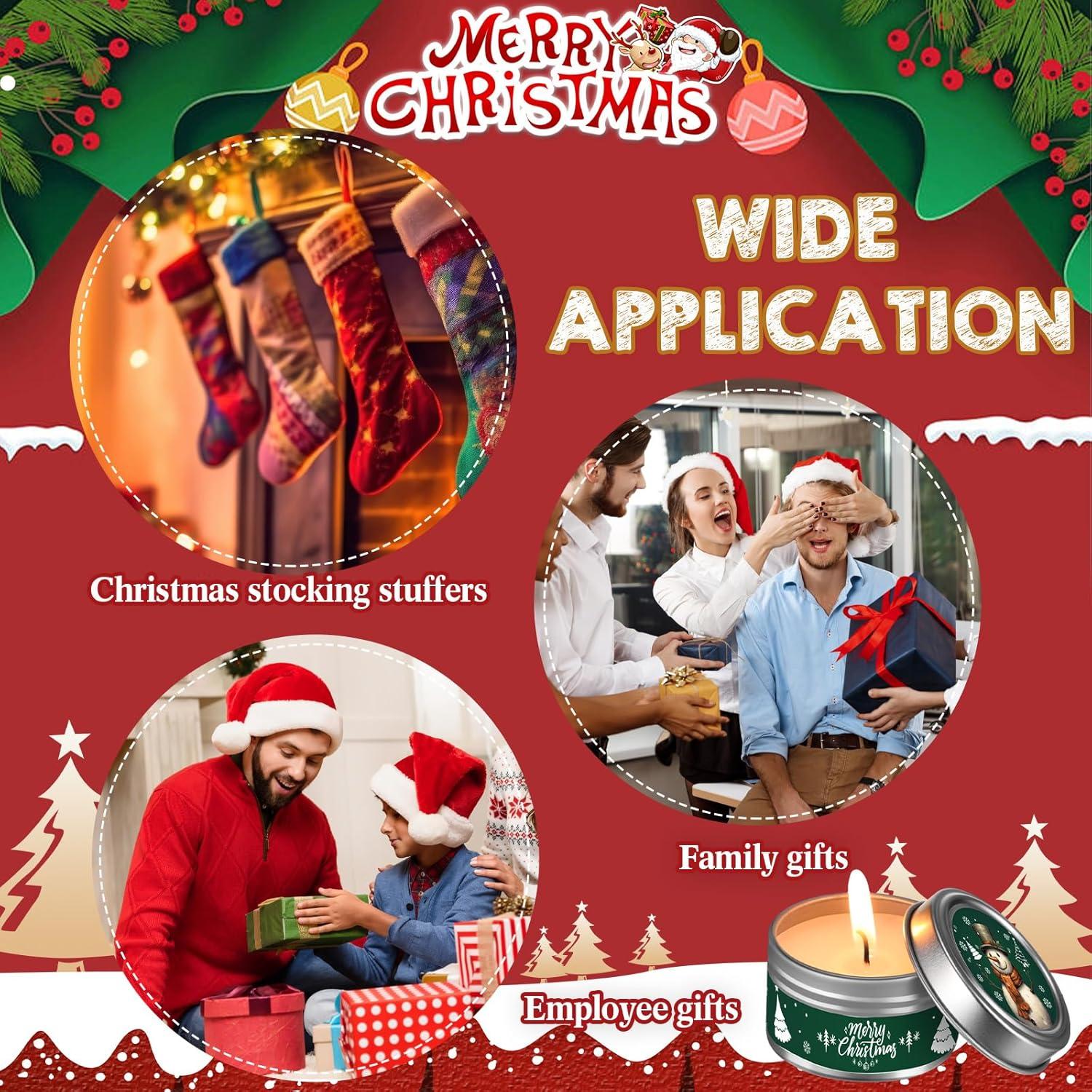 Set de 36 Velas Aromáticas de Cera de Soja MTLEE - Navidad