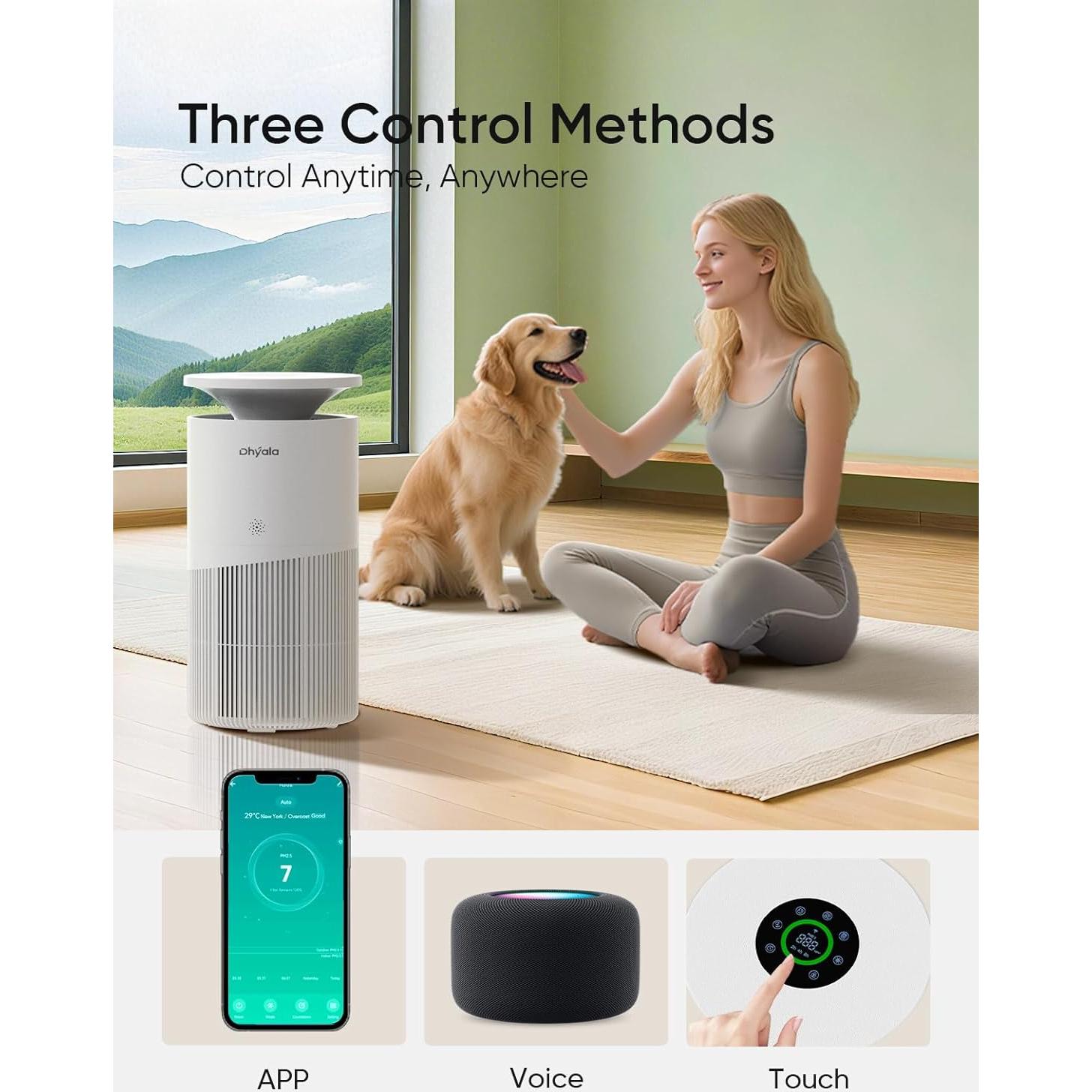 Purificador de Aire Dhyala KJ02 para Habitaciones Grandes 336.5 m²