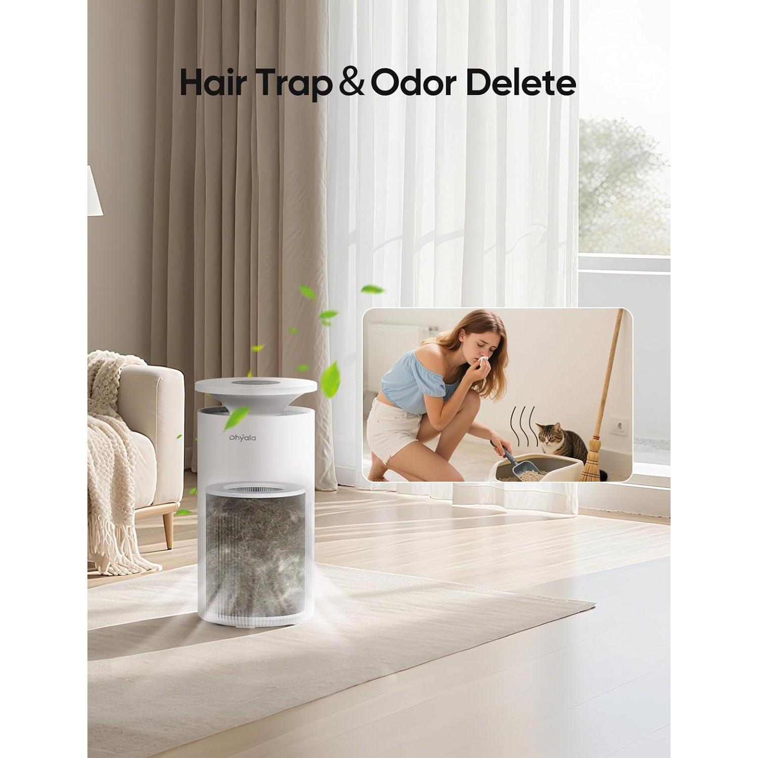 Purificador de Aire Dhyala KJ02 para Habitaciones Grandes 336.5 m²