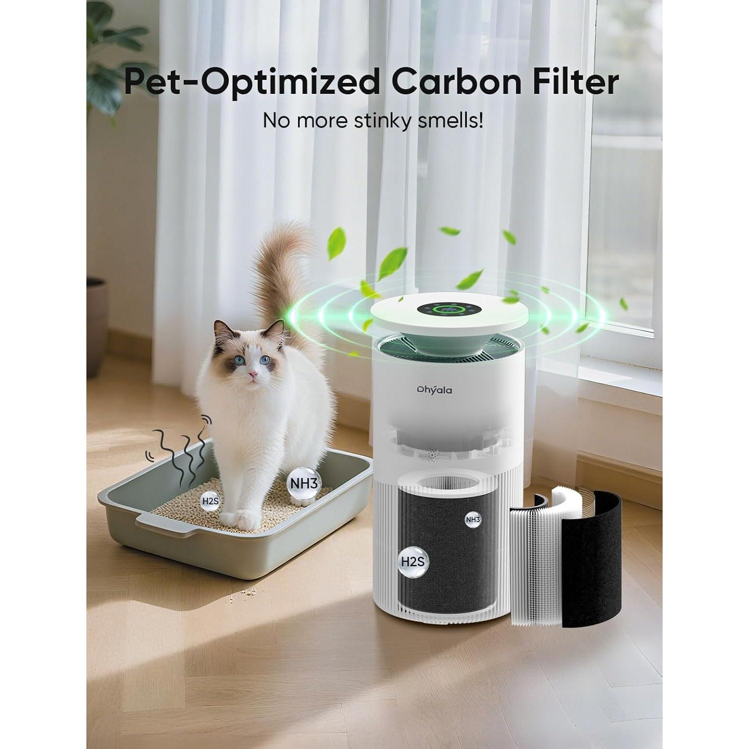 Purificador de Aire Dhyala KJ02 para Habitaciones Grandes 336.5 m²