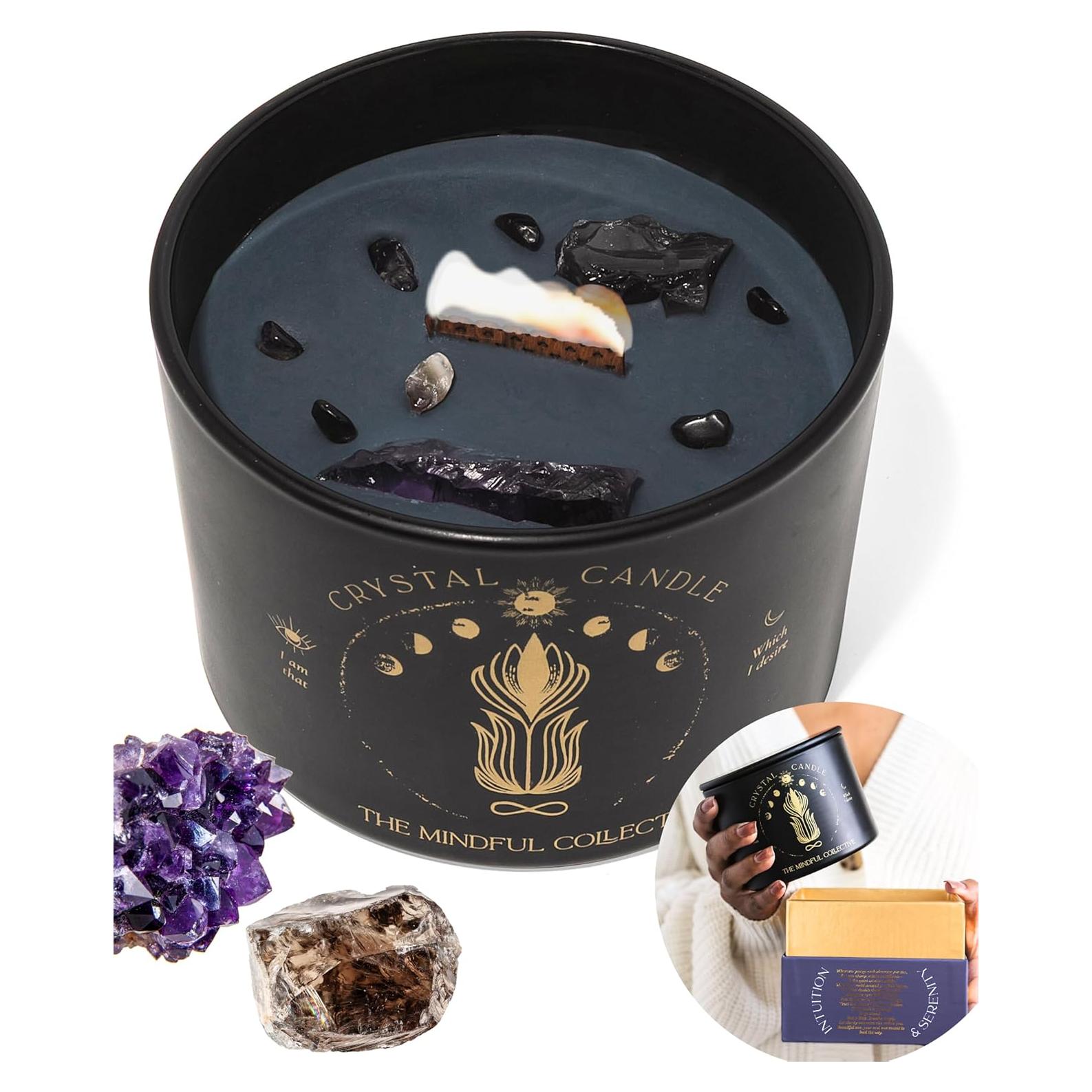 Vela de Cristal Negro THE MINDFUL COLLECTIVE 340g Coco Lima