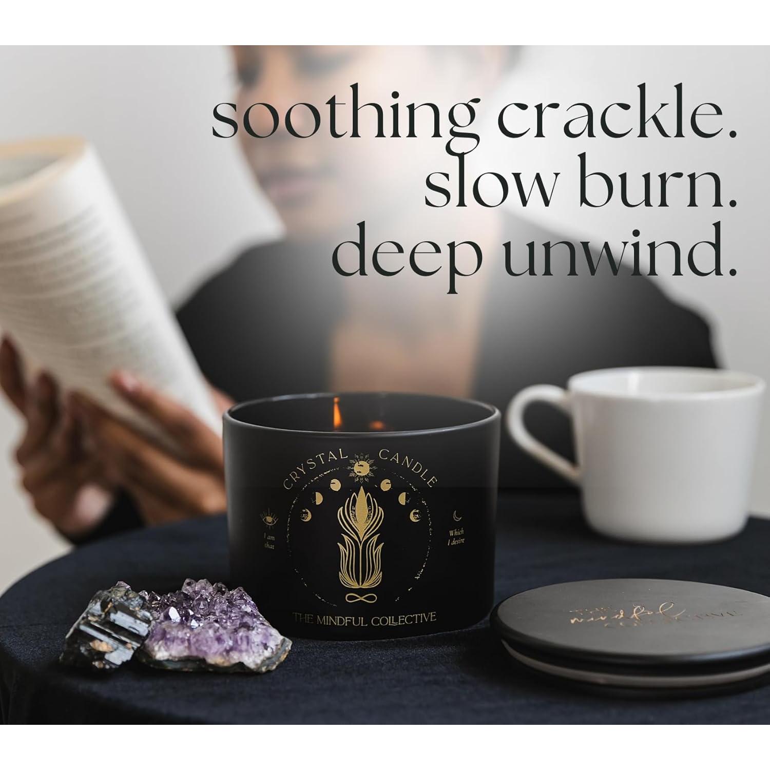 Vela de Cristal Negro THE MINDFUL COLLECTIVE 340g Coco Lima