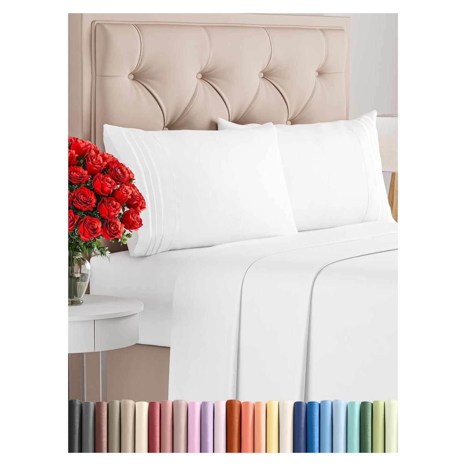 Juego de Sábanas Queen 4 Piezas CGK Unlimited - Microfibra Suave