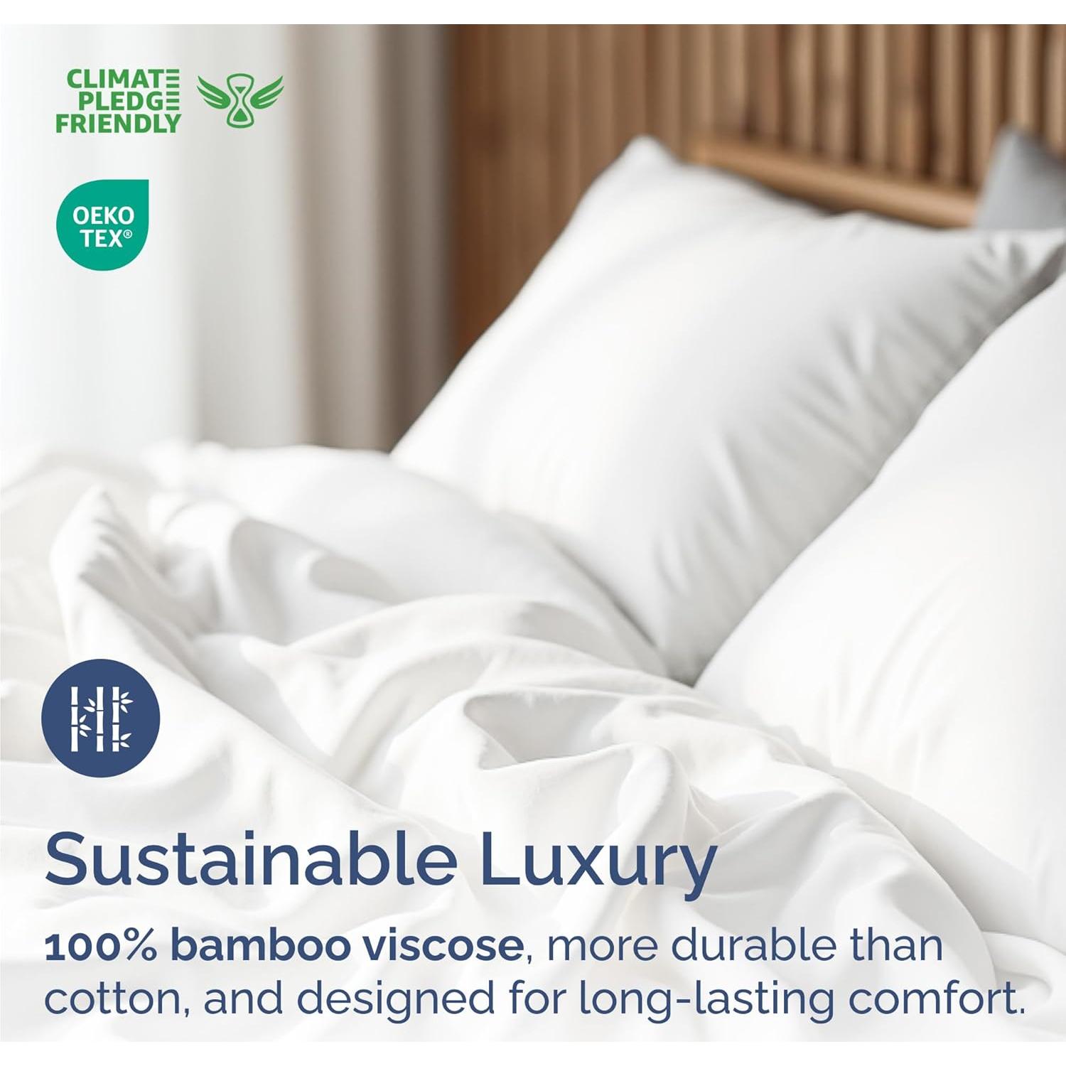 Juego de Sábanas Queen CGK Unlimited 100% Rayón Bambú - 4 Piezas