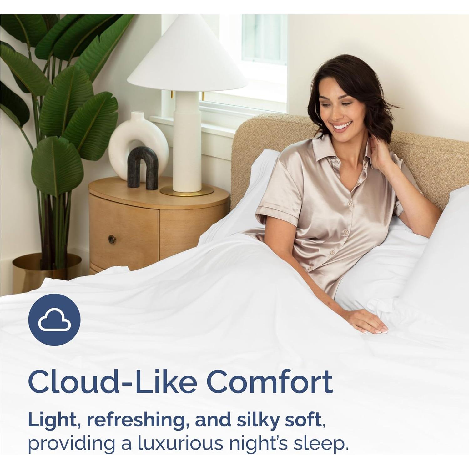 Juego de Sábanas Queen CGK Unlimited 100% Rayón Bambú - 4 Piezas