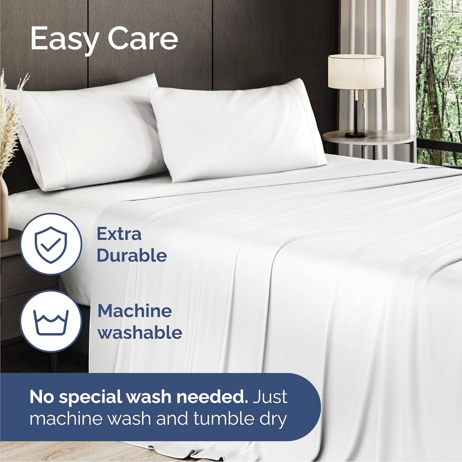 Juego de Sábanas Queen CGK Unlimited 100% Rayón Bambú - 4 Piezas