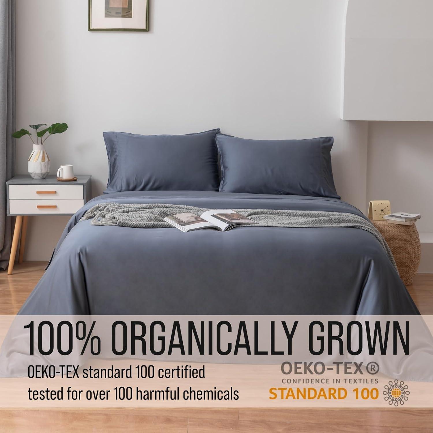 Juego de Sábanas de Viscosa de Bambú Bella Coterie Queen 400 Hilos