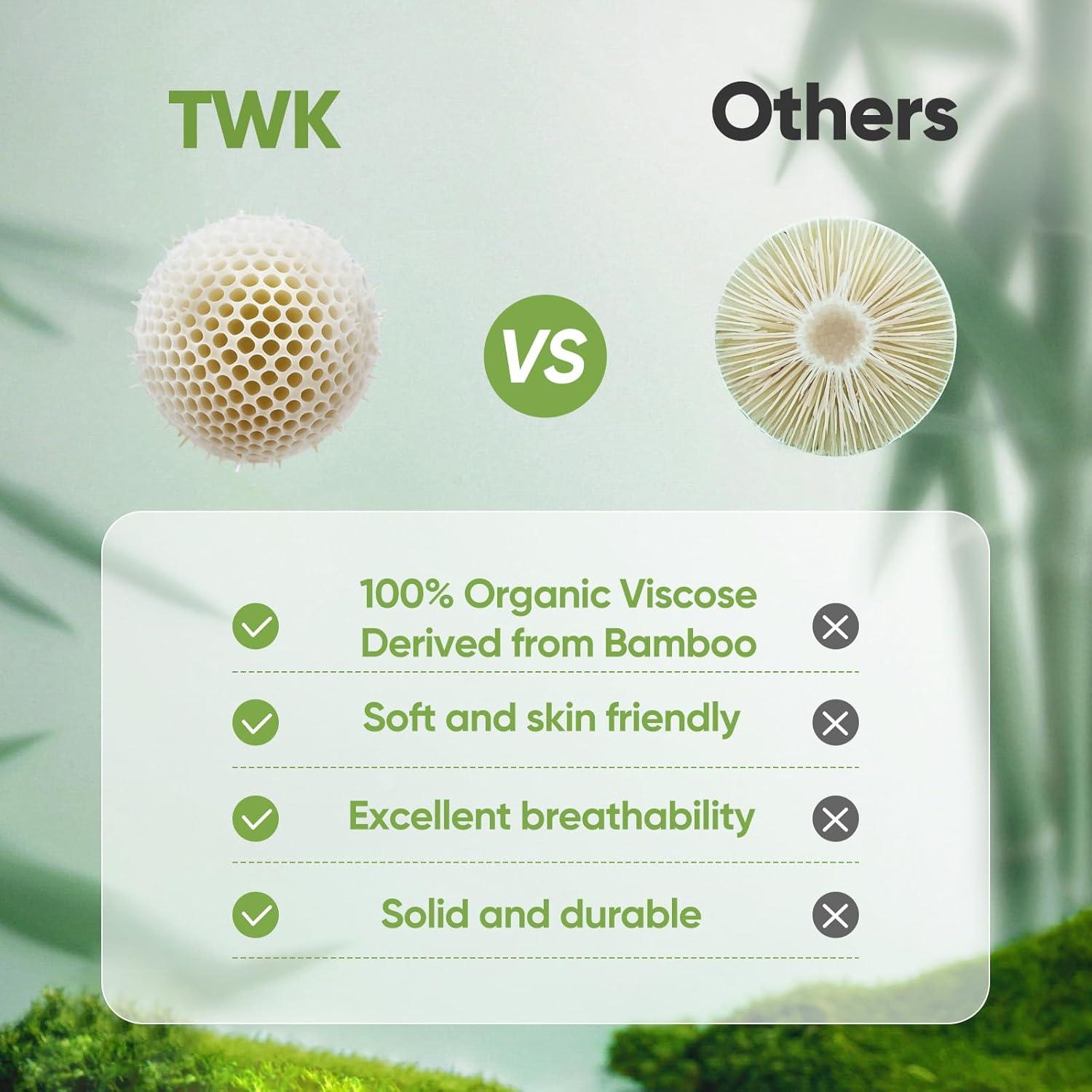 Juego de Sábanas de Lujo TWK Reina 100% Viscosa Bambú Blanco