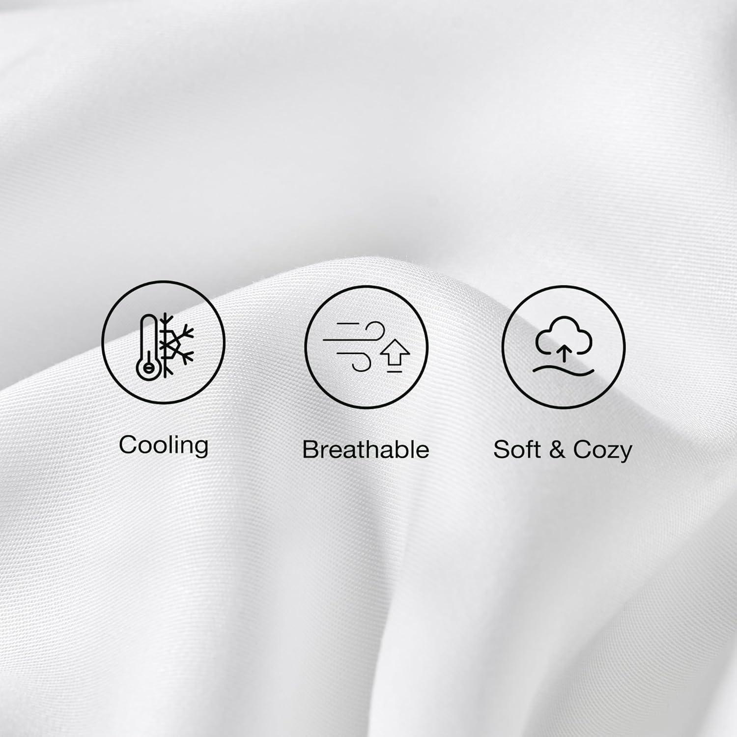 Juego de Sábanas Queen JELLYMONI Rayón de Bambú 4 Piezas