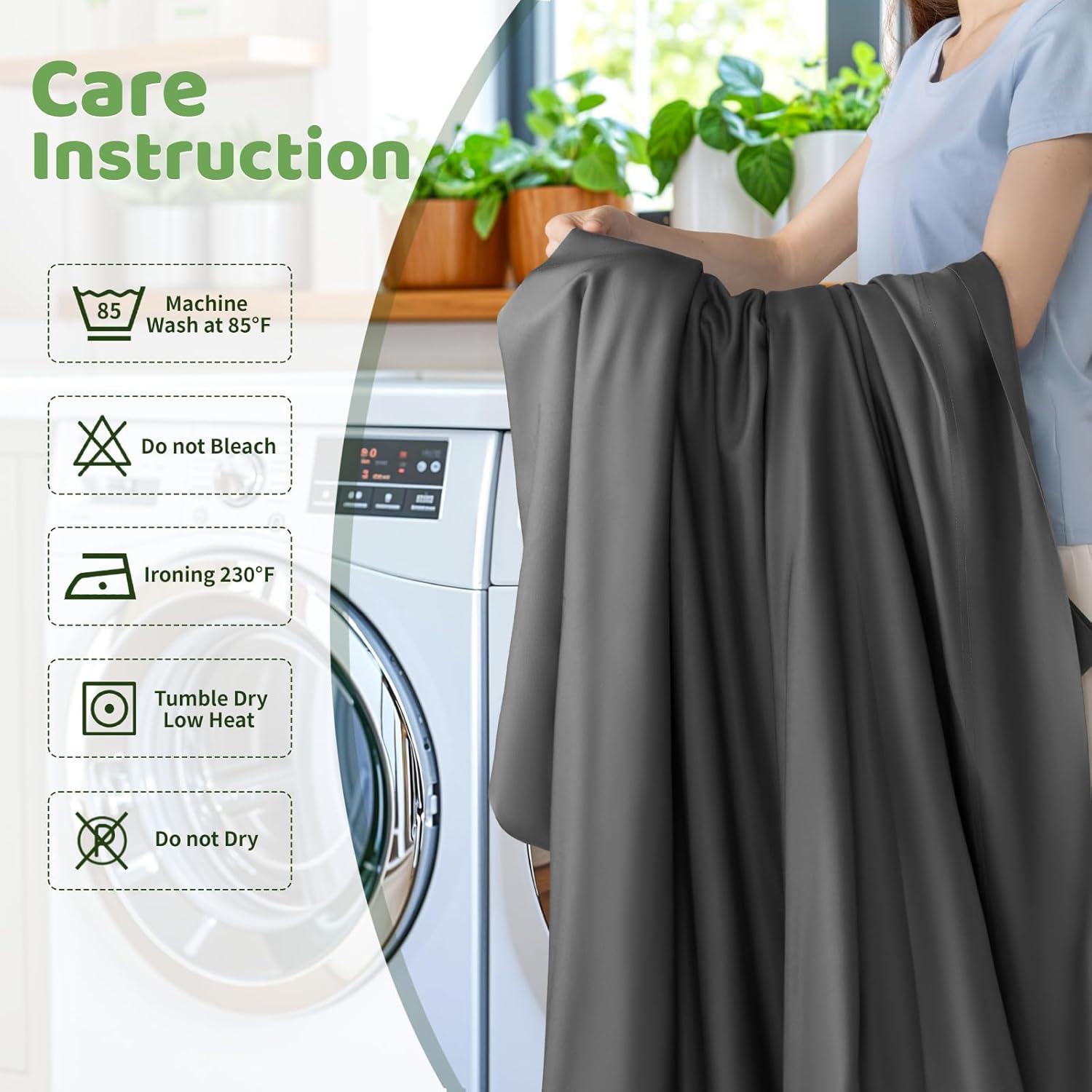 Juego de Sábanas Queen LBRO2M 100% Viscosa Bambú 4 Piezas