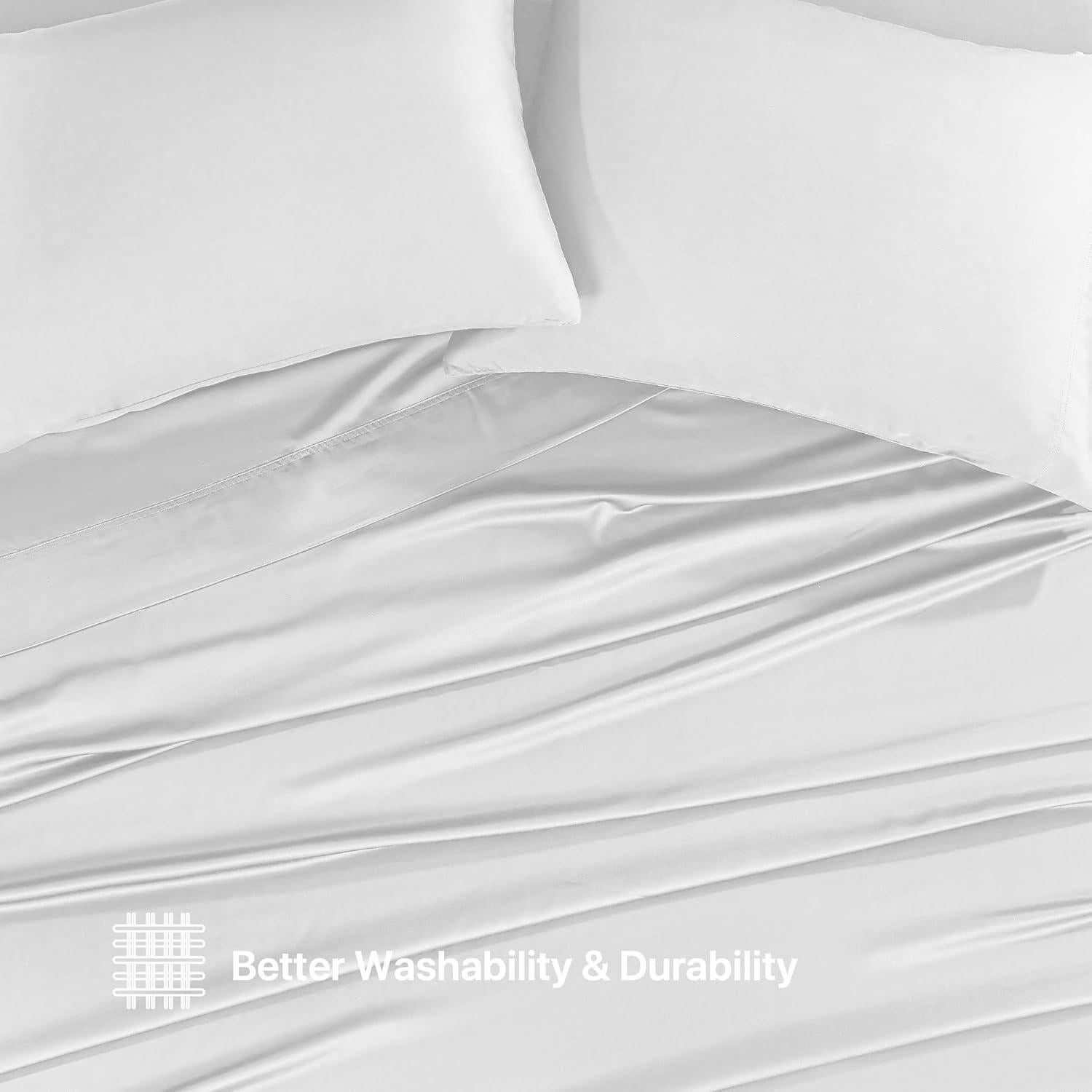 Juego de Sábanas de Bambú Reina NatureField 4 Piezas 100% Rayón