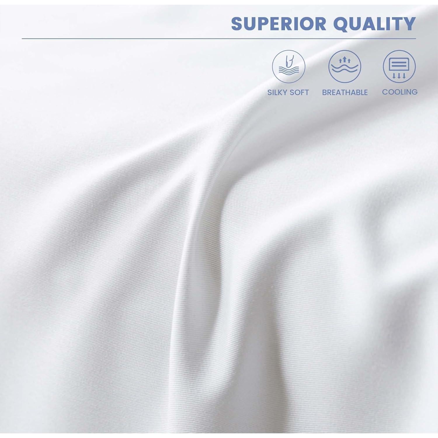 Juego de Sábanas de Bambú Reina NatureField 4 Piezas 100% Rayón