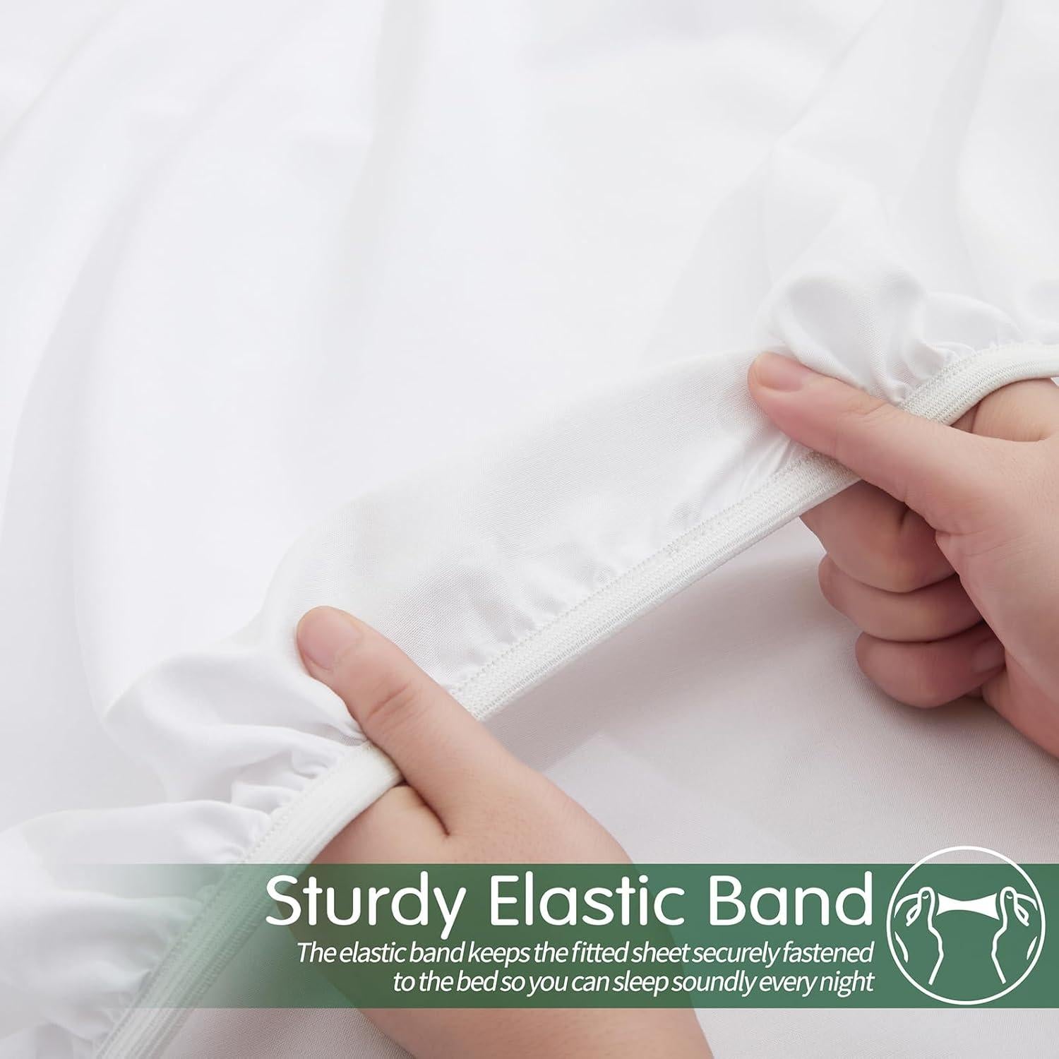 Juego de Sábanas Queen Manyshofu 70% Rayón Bambú 6 Piezas