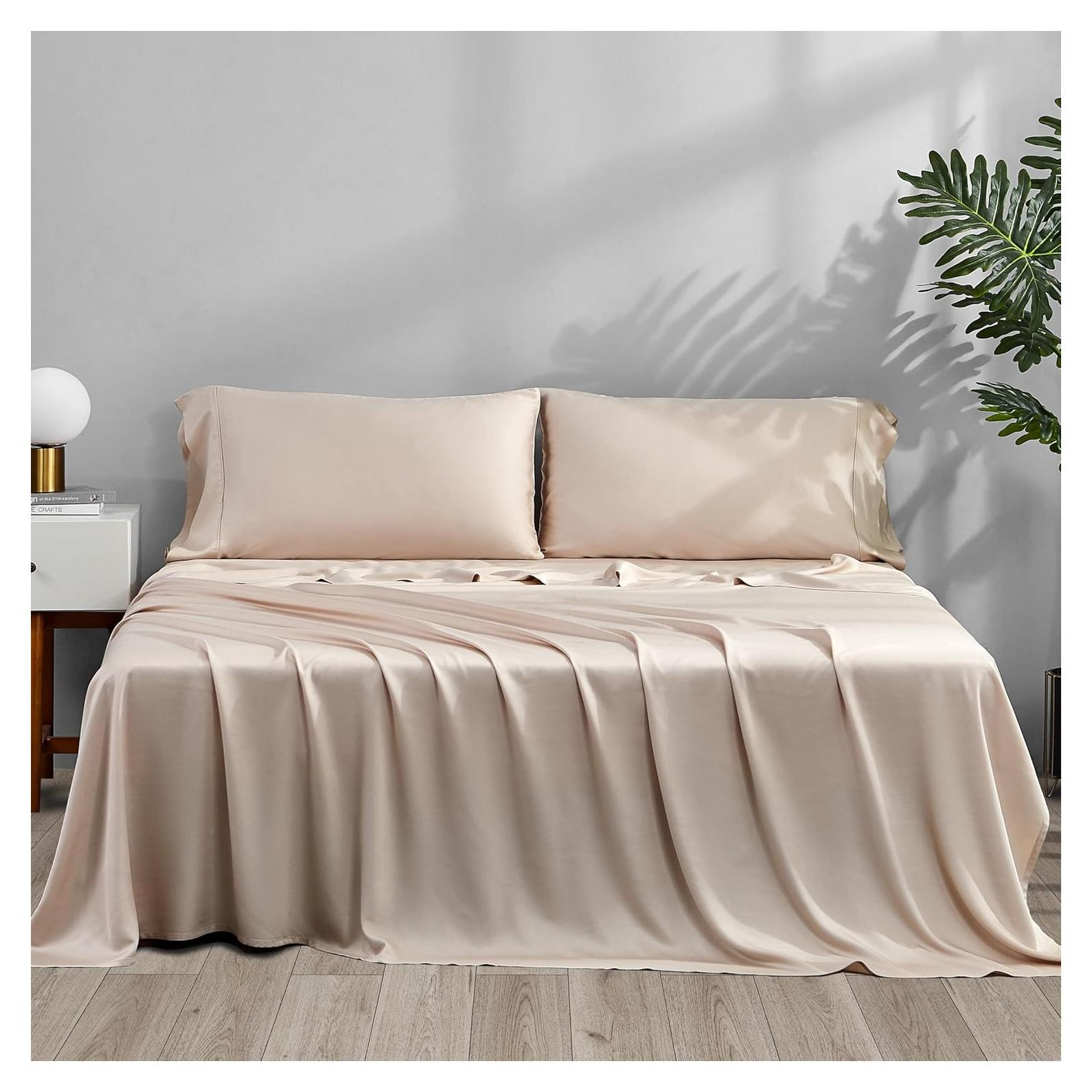 Sábanas Refrigerantes ACCURATEX Queen Viscosa Bambú 4 Piezas