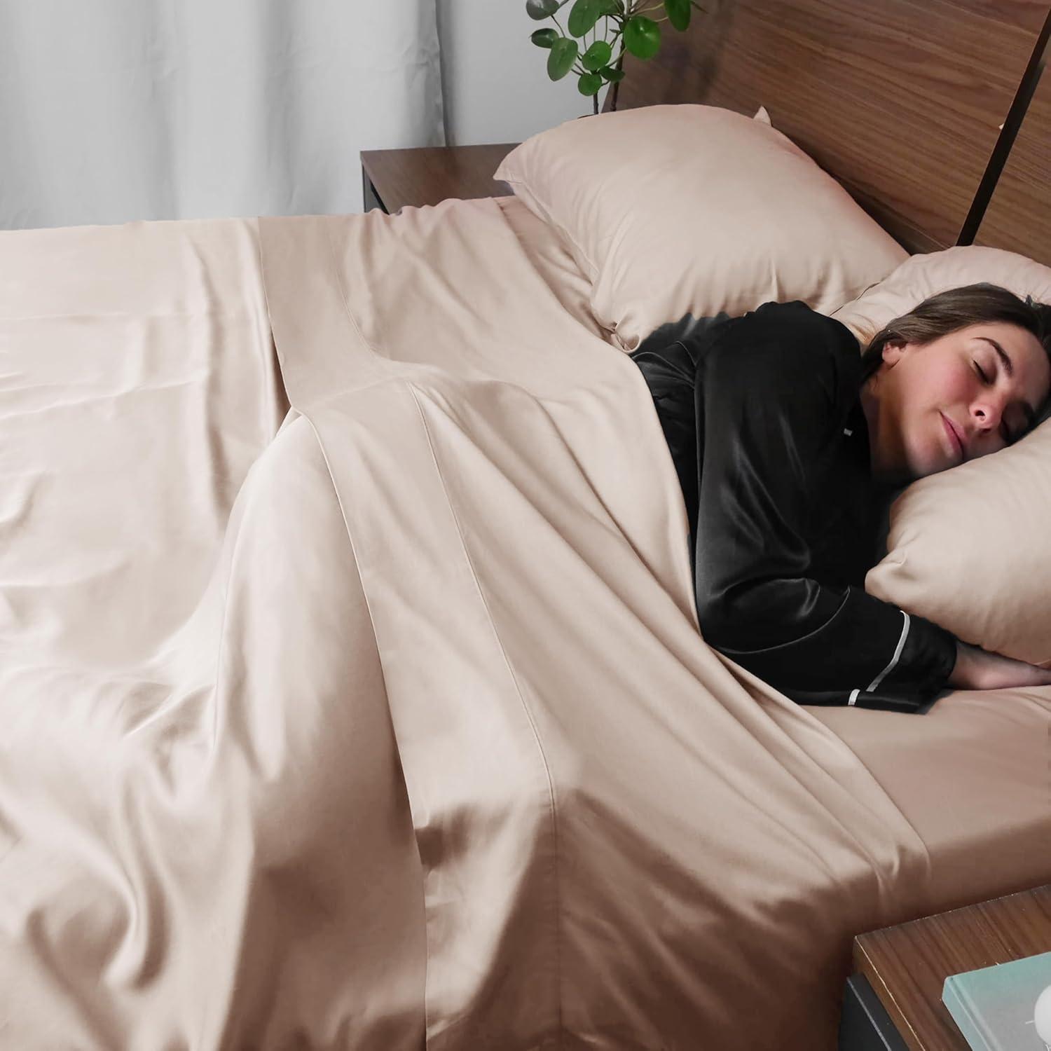 Sábanas Refrigerantes ACCURATEX Queen Viscosa Bambú 4 Piezas