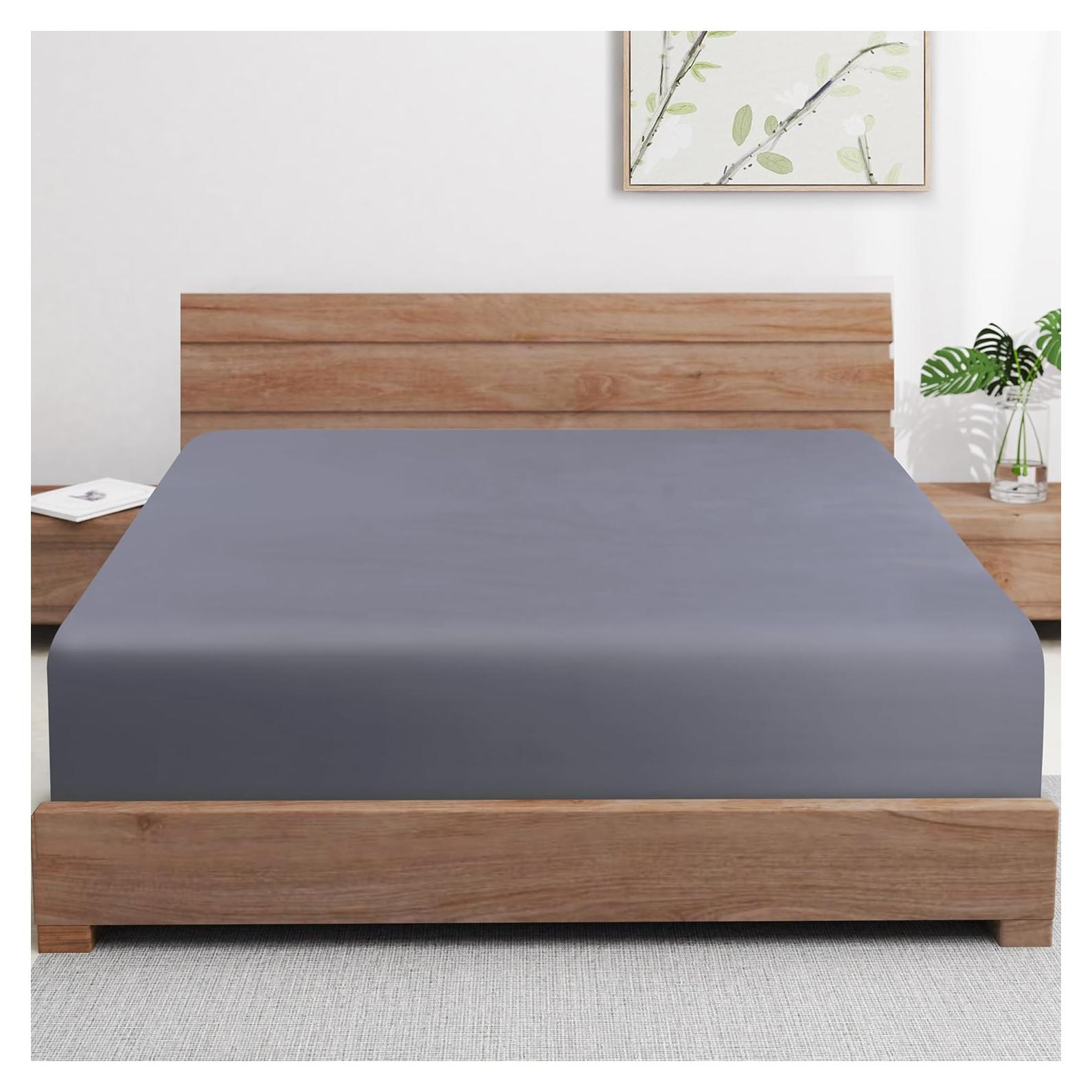 Sábana Ajustable Queen Zaizaihome Viscosa de Bambú 400 Hilos