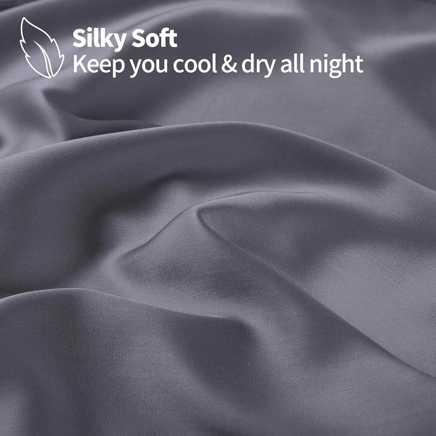 Sábana Ajustable Queen Zaizaihome Viscosa de Bambú 400 Hilos