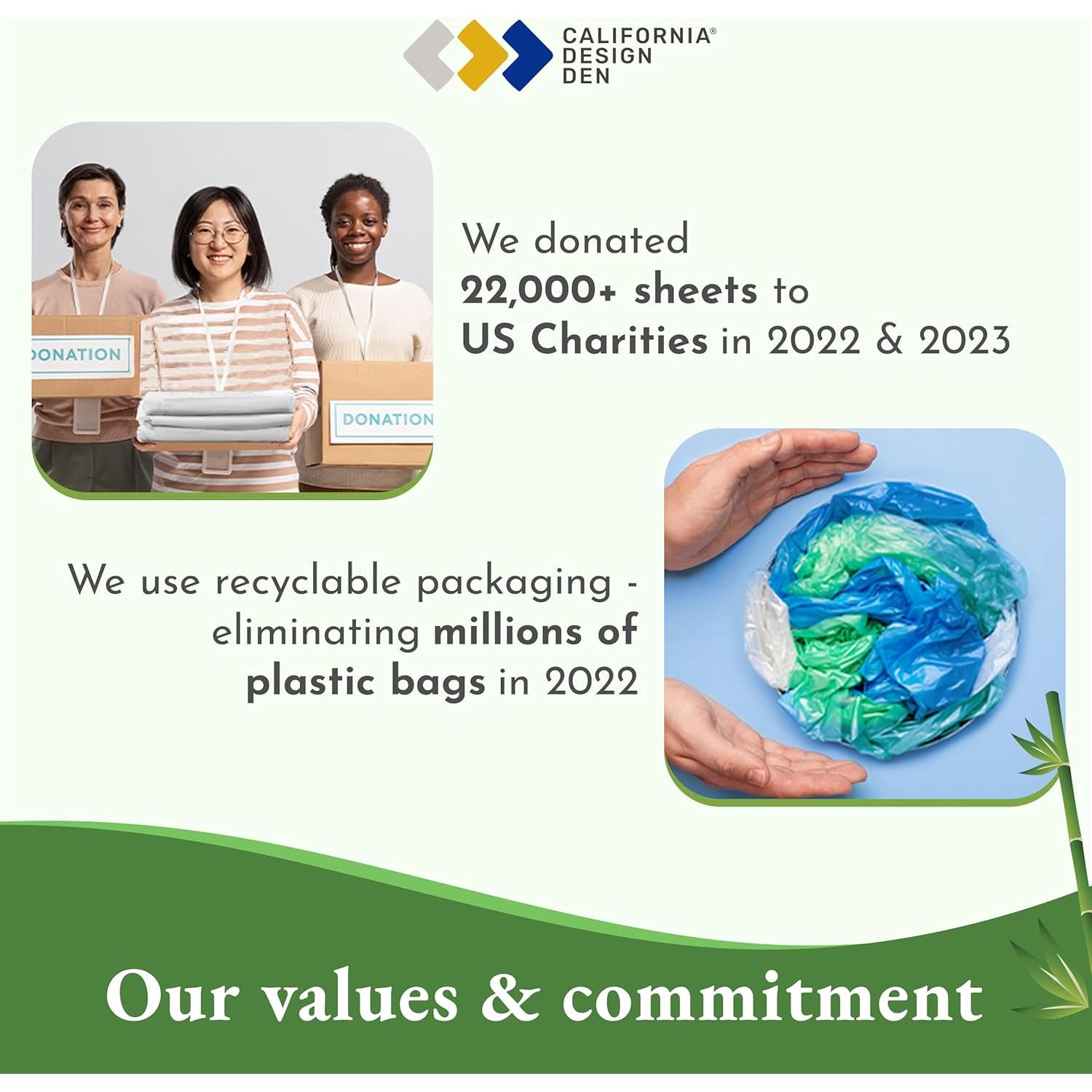 Conjunto de Sábanas Queen California Design Den Rayón Bambú - Blanco