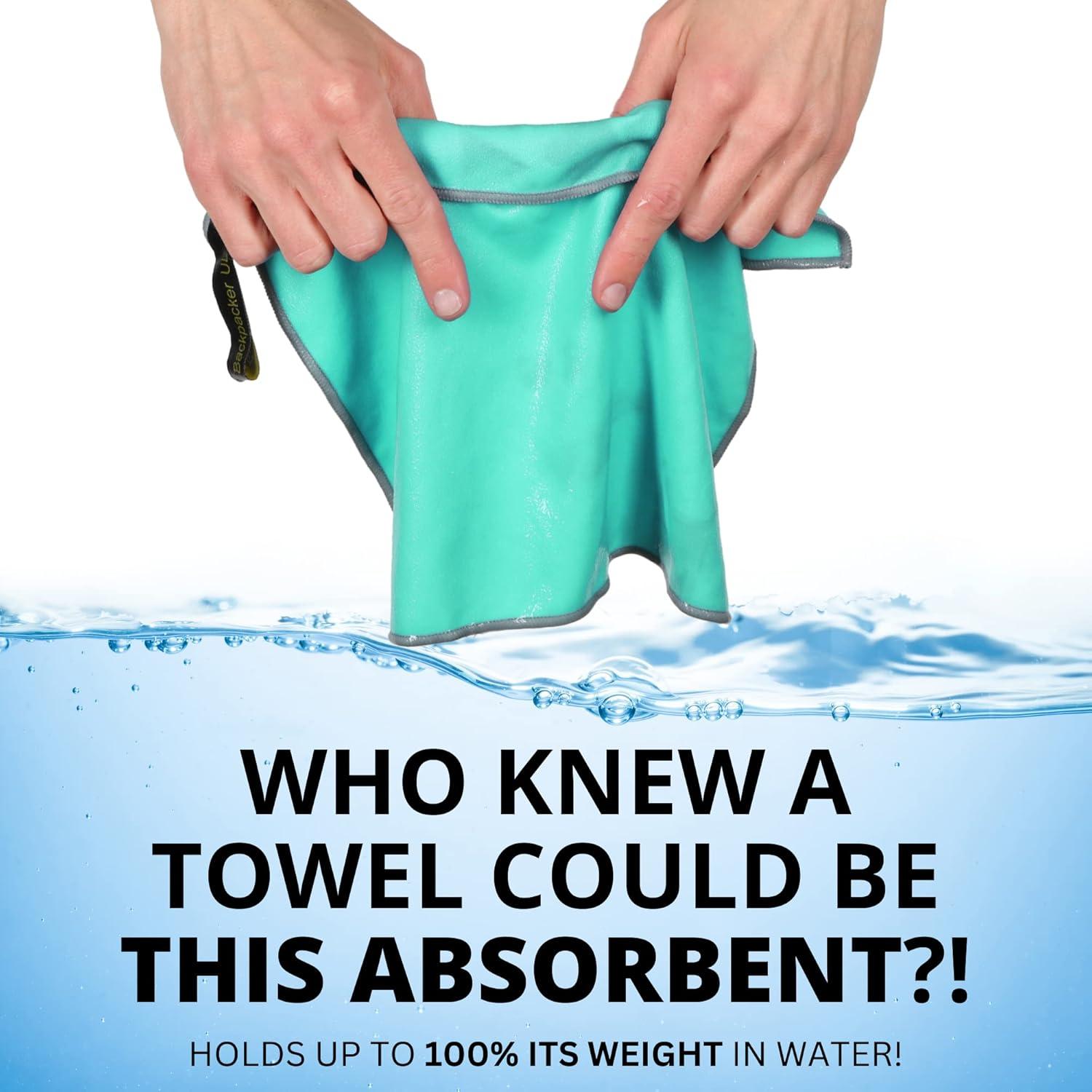 Toalla de Microfibra Compacta Genérica 25x32 cm Secado Rápido