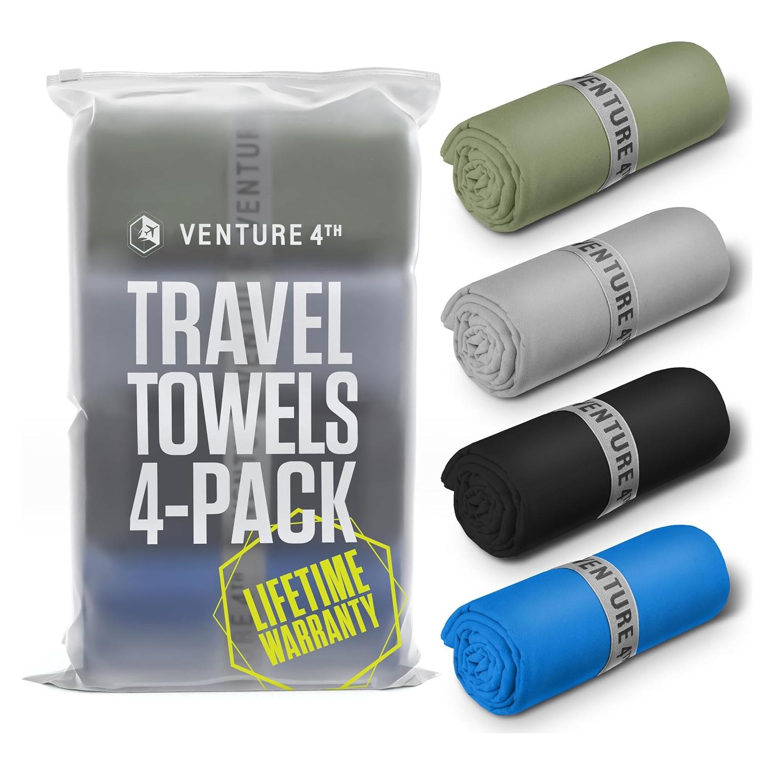 Toallas de Secado Rápido VENTURE 4TH - Paquete de 4 Medianas