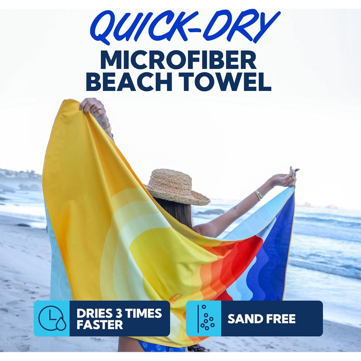 Toalla de Playa Microfibra Sun Ninja 160x81 cm Secado Rápido