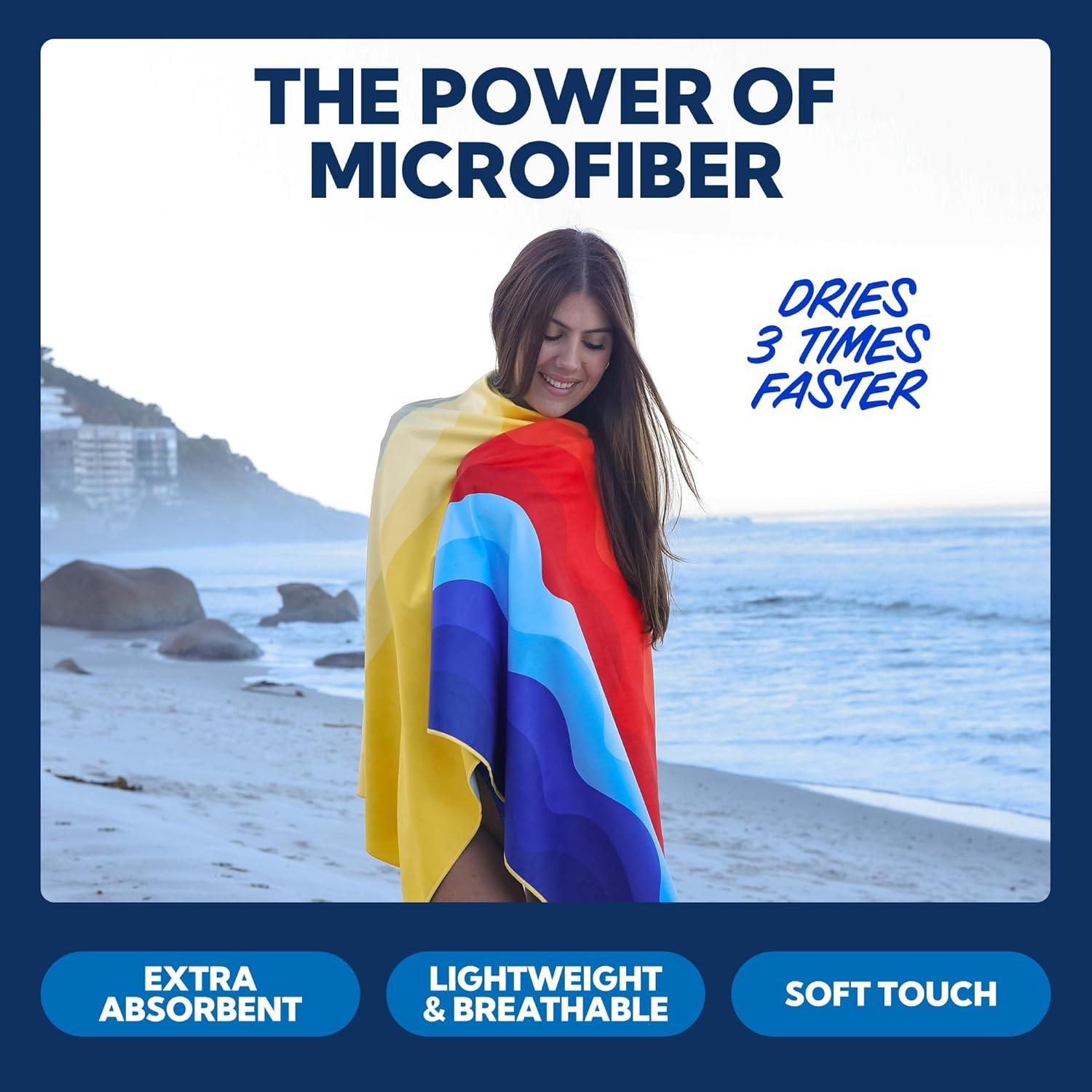 Toalla de Playa Microfibra Sun Ninja 160x81 cm Secado Rápido