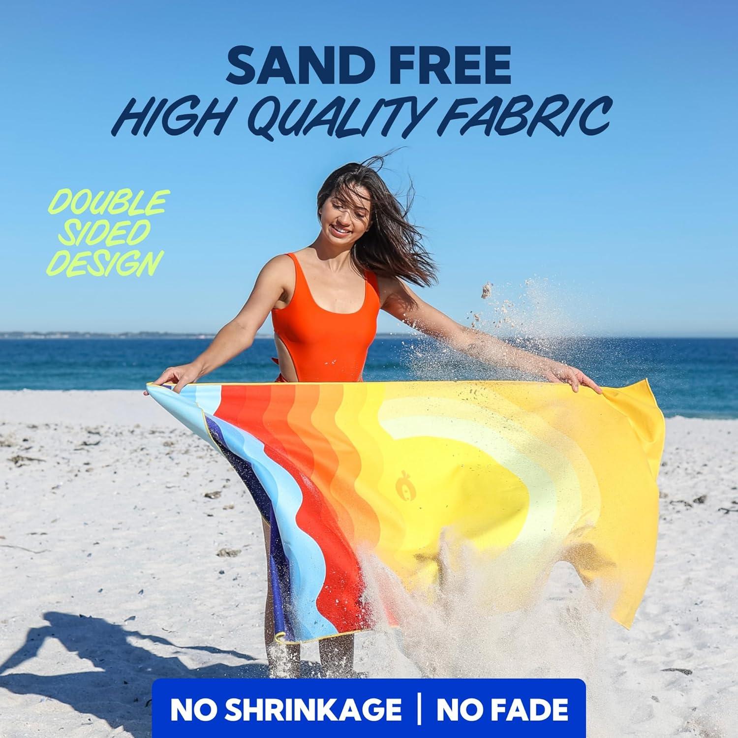 Toalla de Playa Microfibra Sun Ninja 160x81 cm Secado Rápido