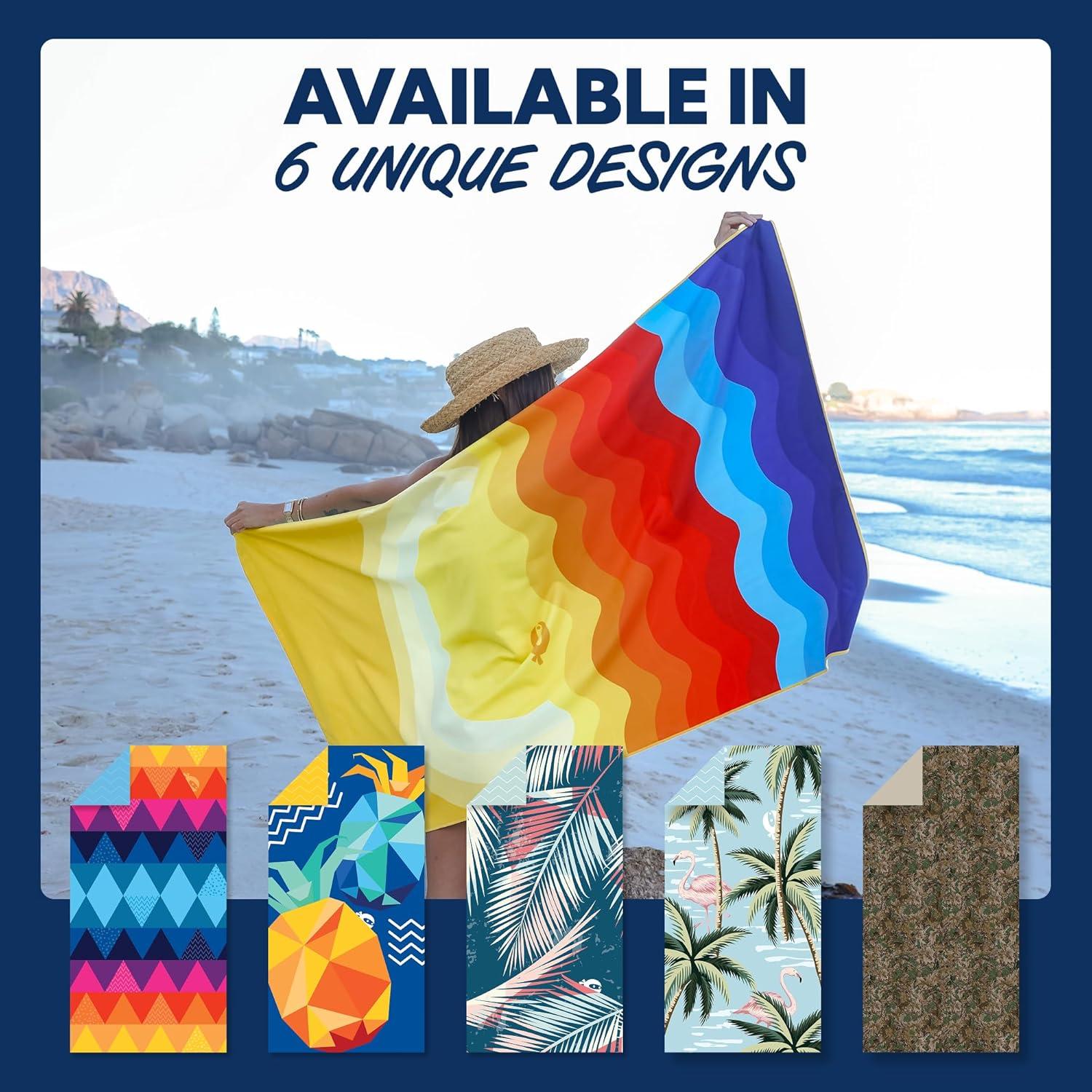 Toalla de Playa Microfibra Sun Ninja 160x81 cm Secado Rápido