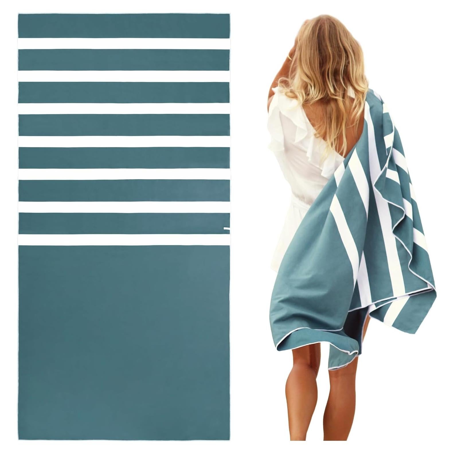 Toalla de Playa Microfibra SummerSand 160x80cm Verde Océano