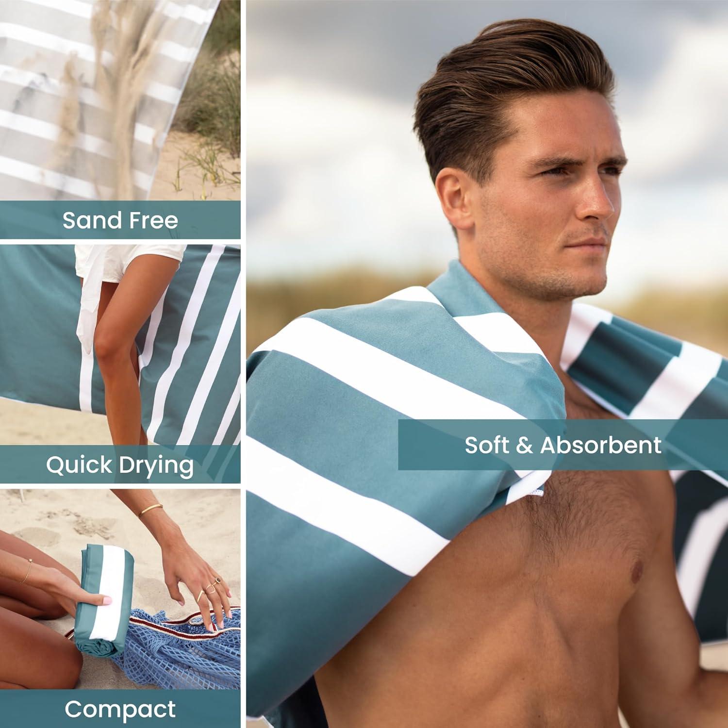 Toalla de Playa Microfibra SummerSand 160x80cm Verde Océano