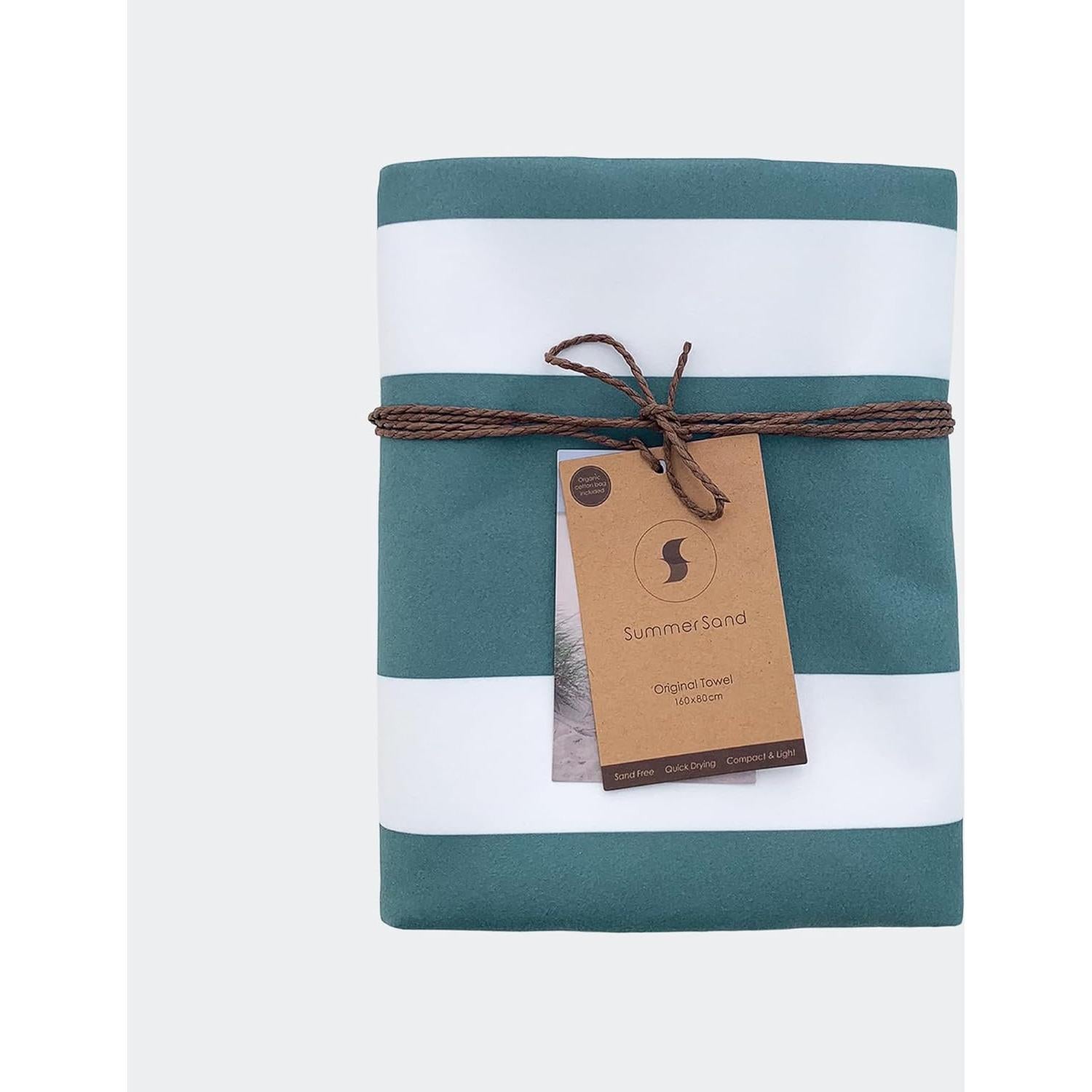 Toalla de Playa Microfibra SummerSand 160x80cm Verde Océano