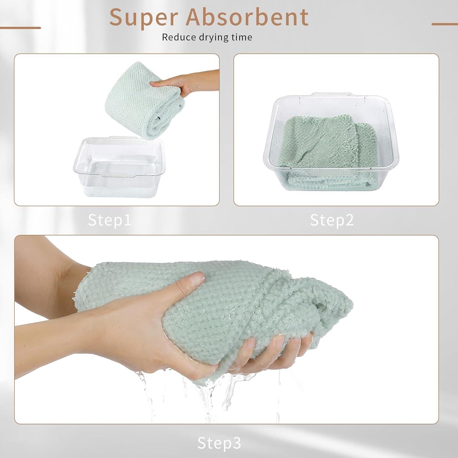 Toalla de Microfibra para Cabello Raíz de Loto Rosa 50x100cm