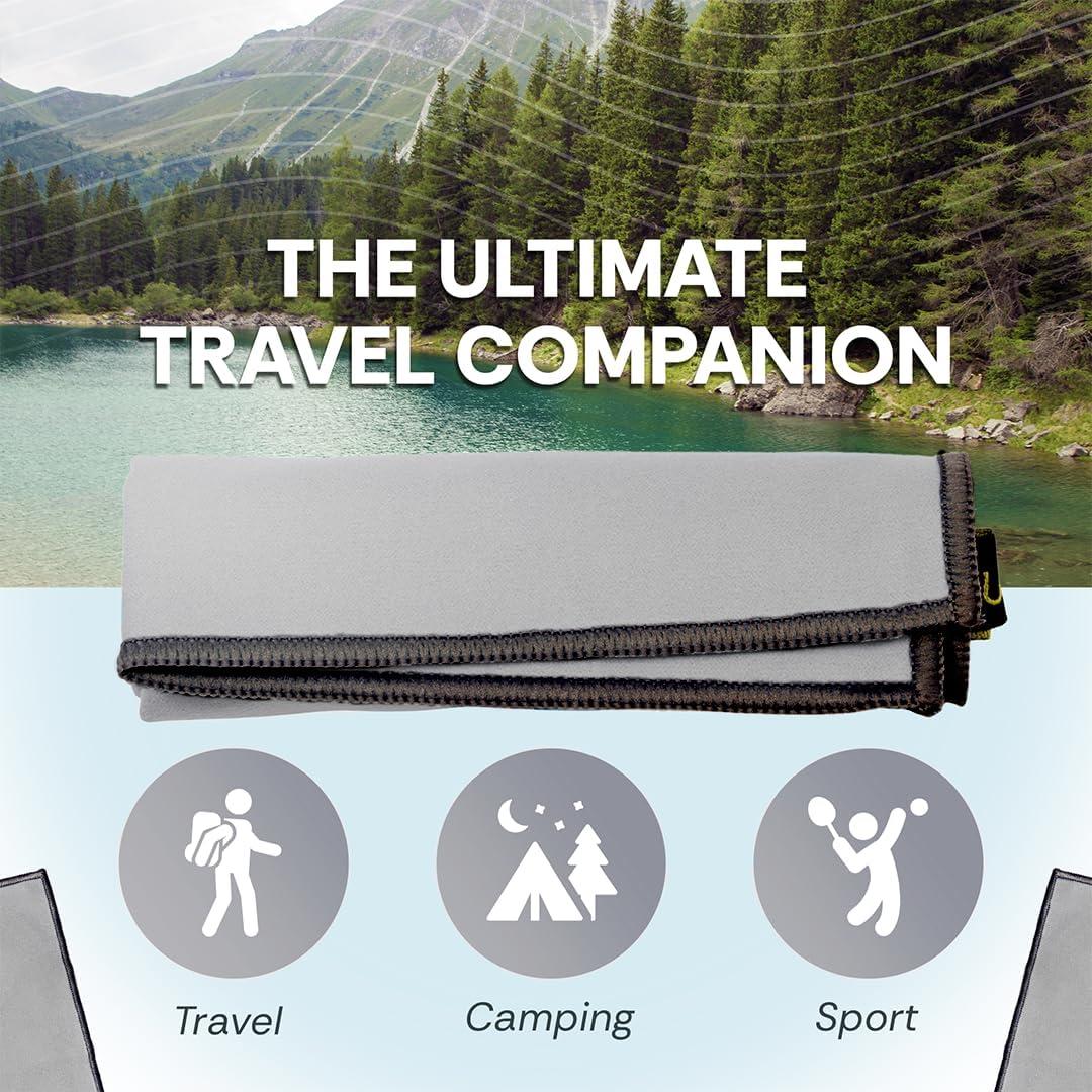 Toalla de Microfibra Elite Trail Magic BPUL Gris Pequeña 32x25cm