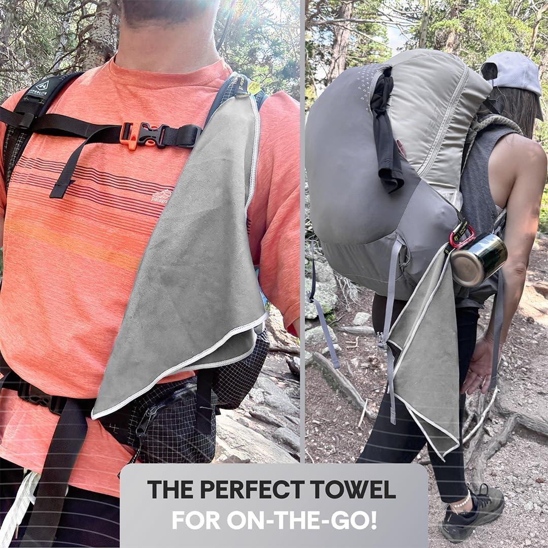 Toalla de Microfibra Elite Trail Magic BPUL Gris Pequeña 32x25cm