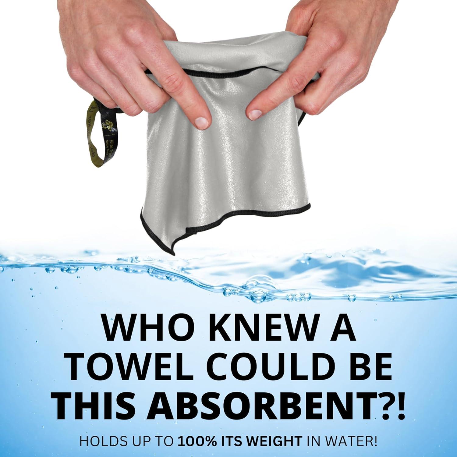 Toalla de Microfibra Elite Trail Magic BPUL Gris Pequeña 32x25cm