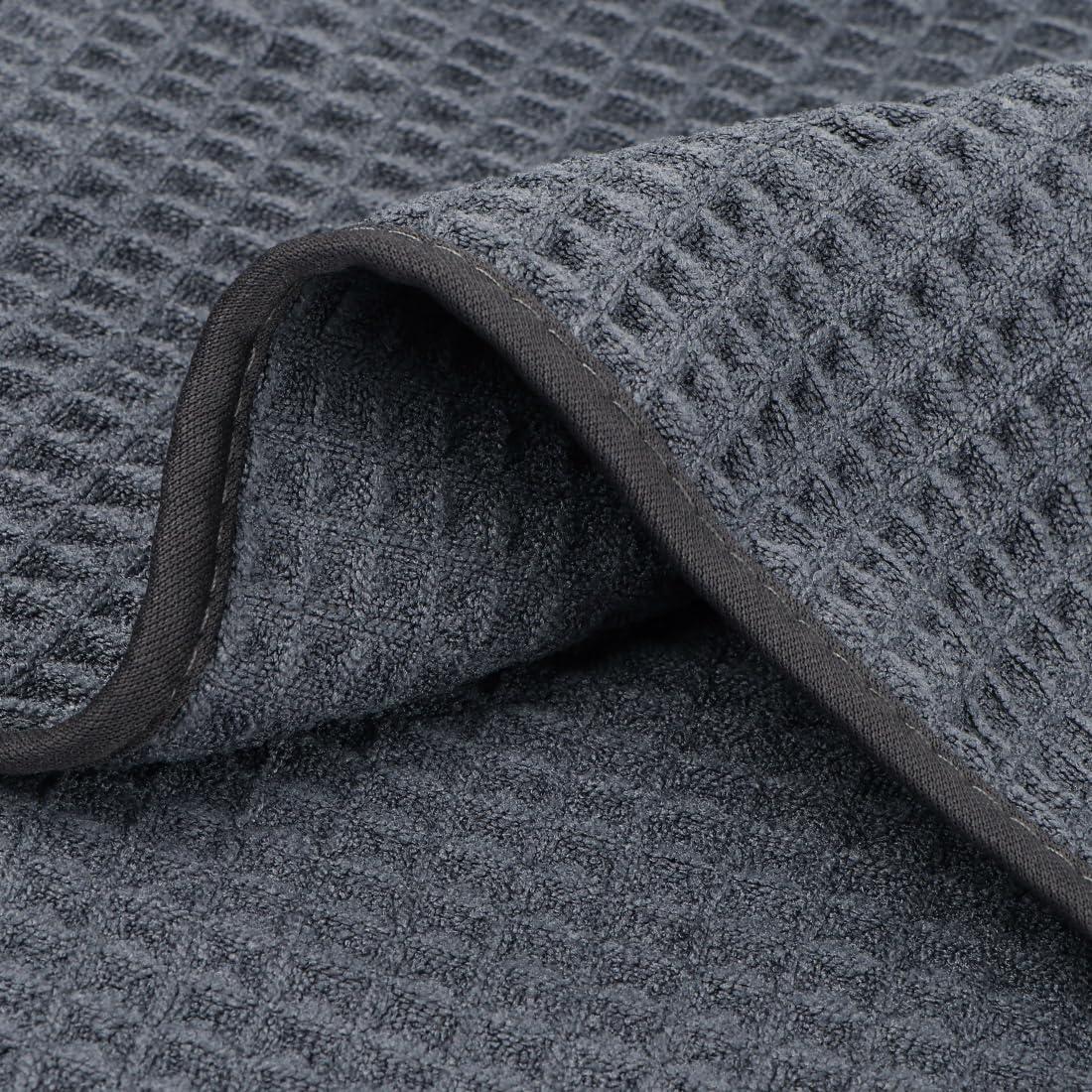 Juego de Toallas de Baño HOMEXCEL 4 Piezas Microfibra Gris 68x137 cm