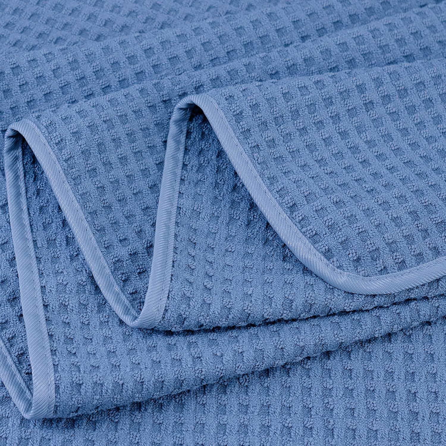 Toallas de Baño de Microfibra POLYTE 76x152 cm Juego de 2 Azul