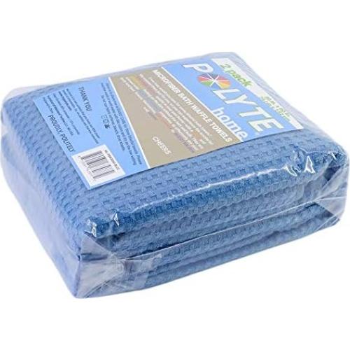 Toallas de Baño de Microfibra POLYTE 76x152 cm Juego de 2 Azul