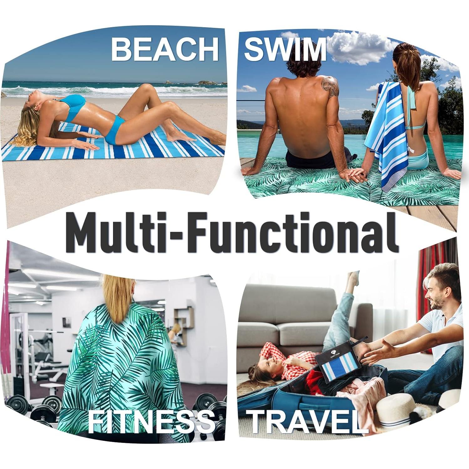 Toallas de Playa Microfibra PY SUPER MODE 2 Paquete 190.5x88.9cm