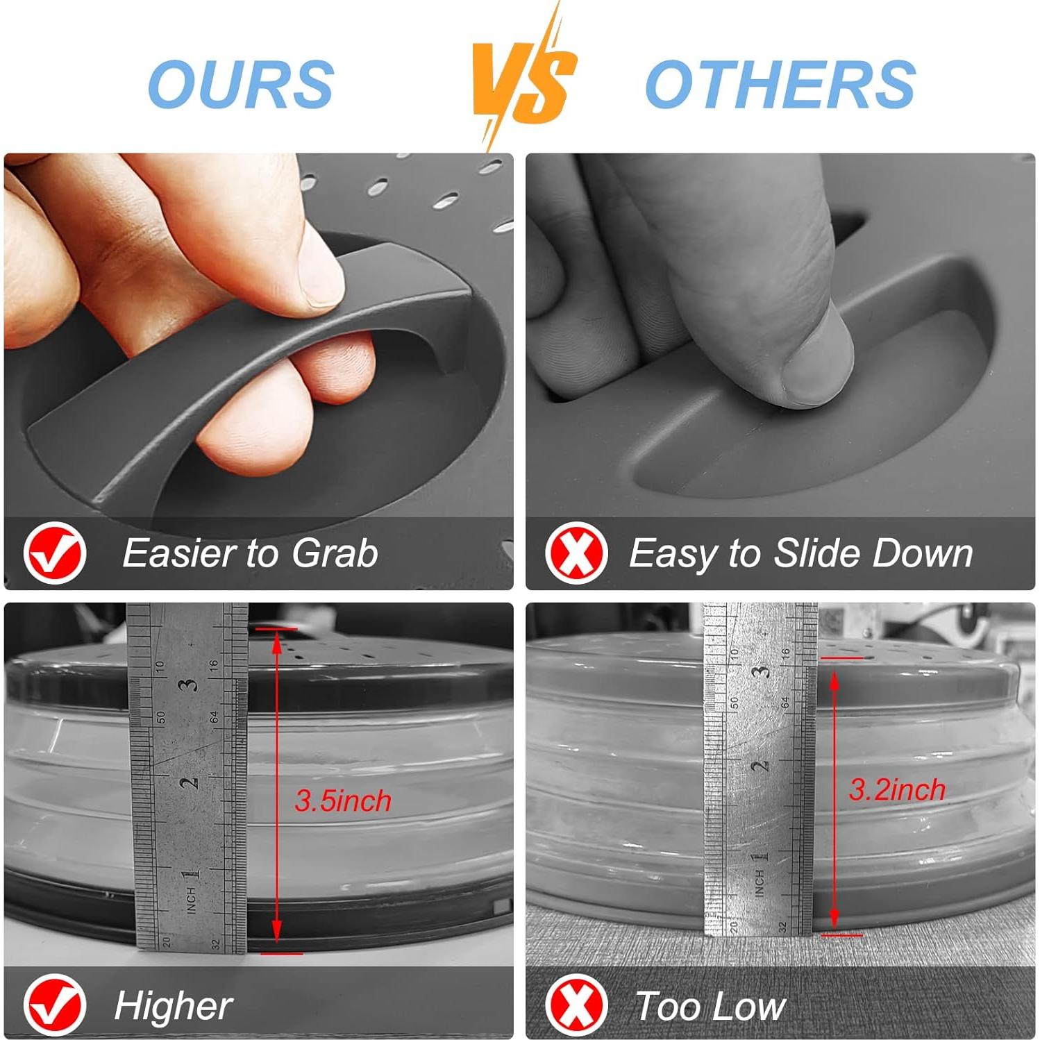 Cubierta de Alimentos para Microondas LekDrok 26.9 cm Carbón