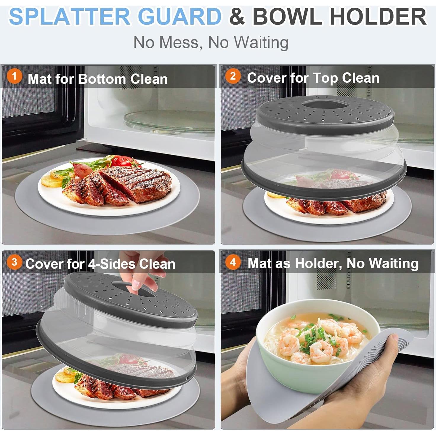 Cubierta de Alimentos para Microondas LekDrok 26.9 cm Carbón