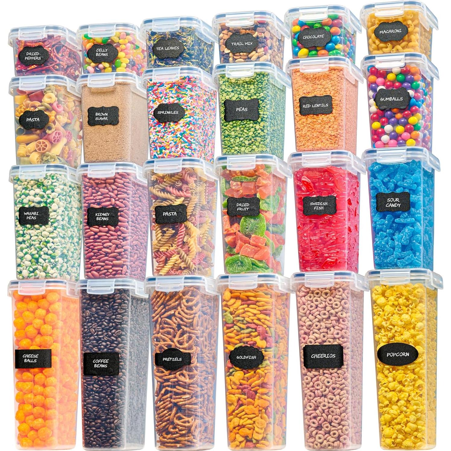 Juego de 24 Contenedores Herméticos Oizeir para Alimentos