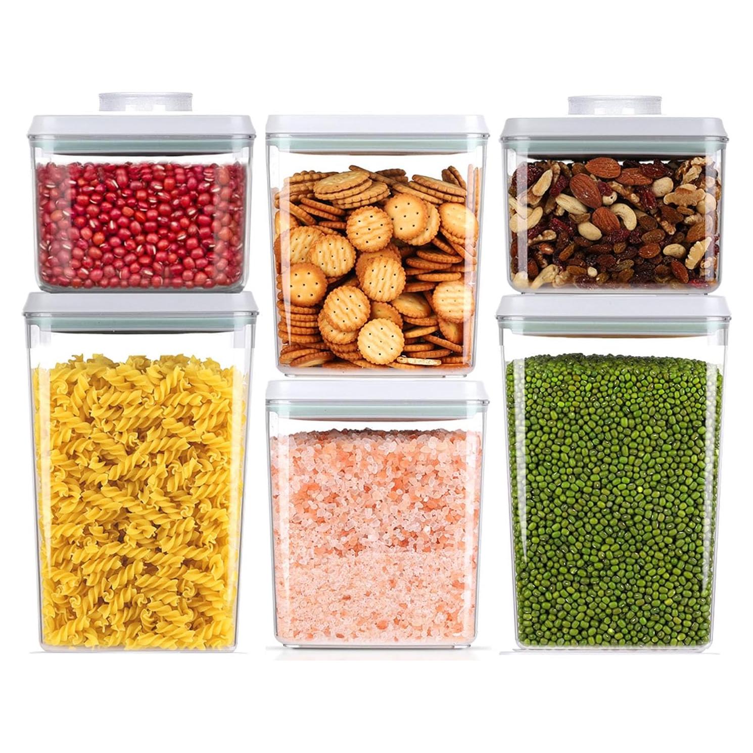 Juego de 6 Contenedores de Almacenamiento Melovom 26.5L Herméticos