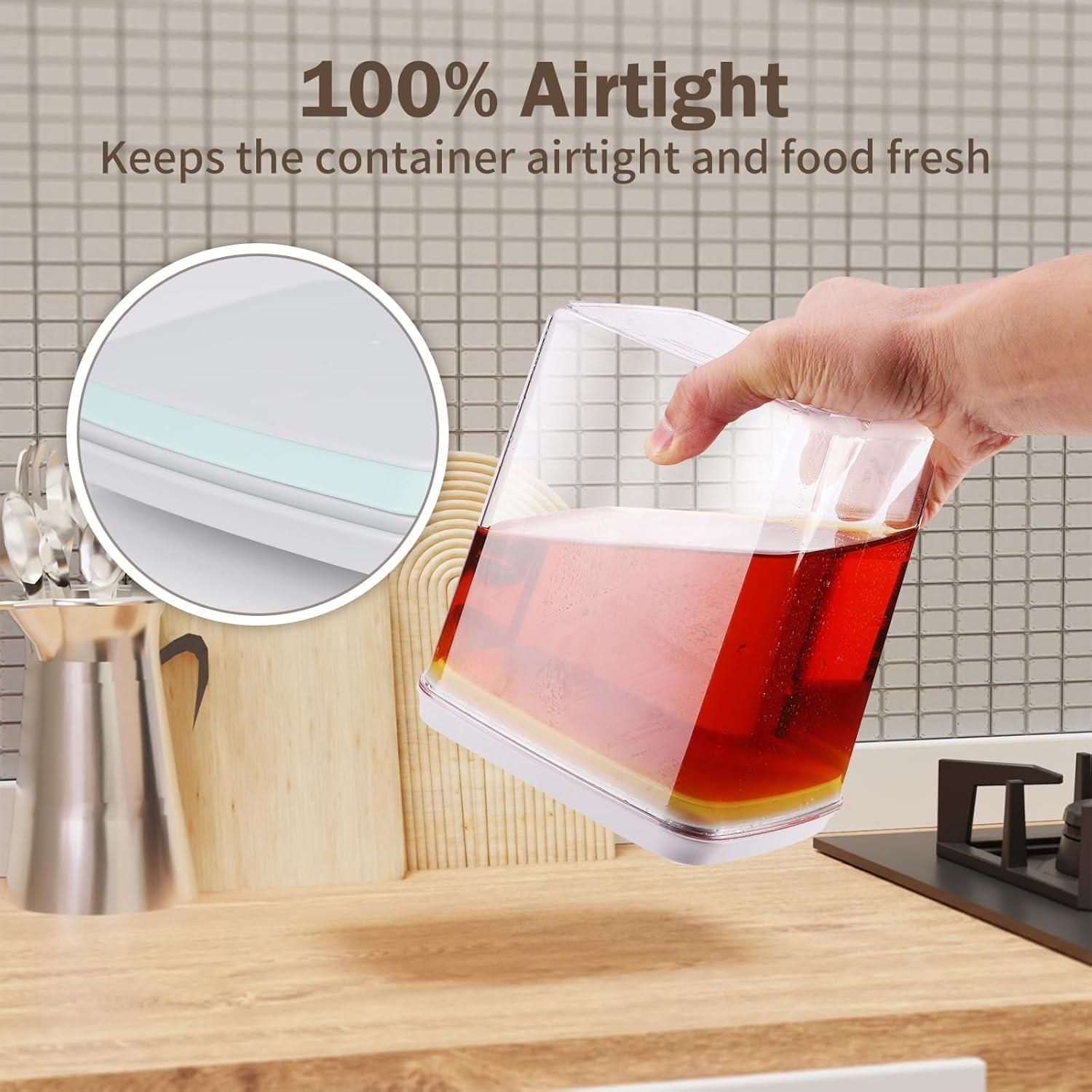 Juego de 6 Contenedores de Almacenamiento Melovom 26.5L Herméticos