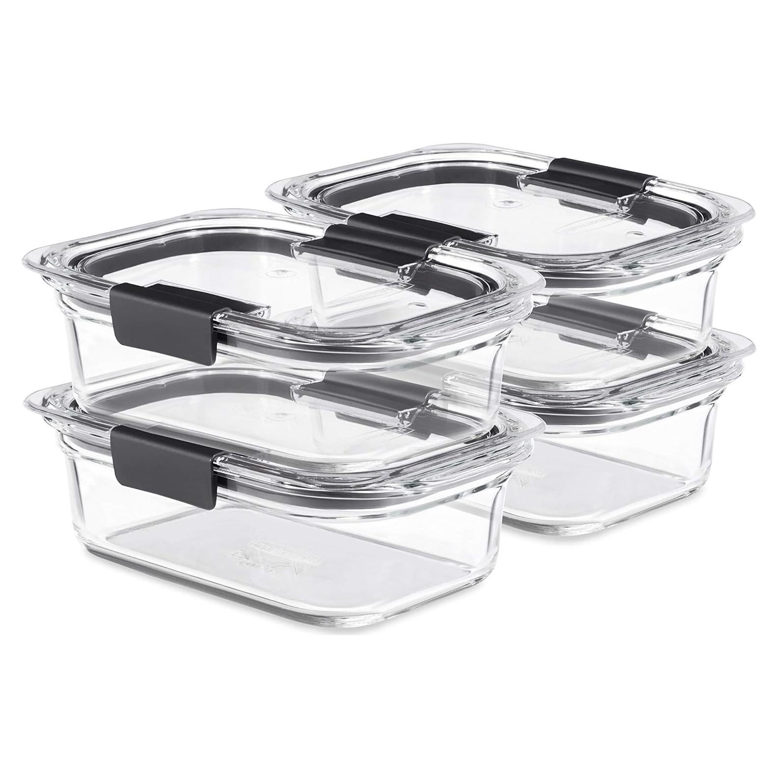 Contenedores de Almacenamiento de Alimentos Rubbermaid Brilliance 3.2 Tazas - Juego de 4