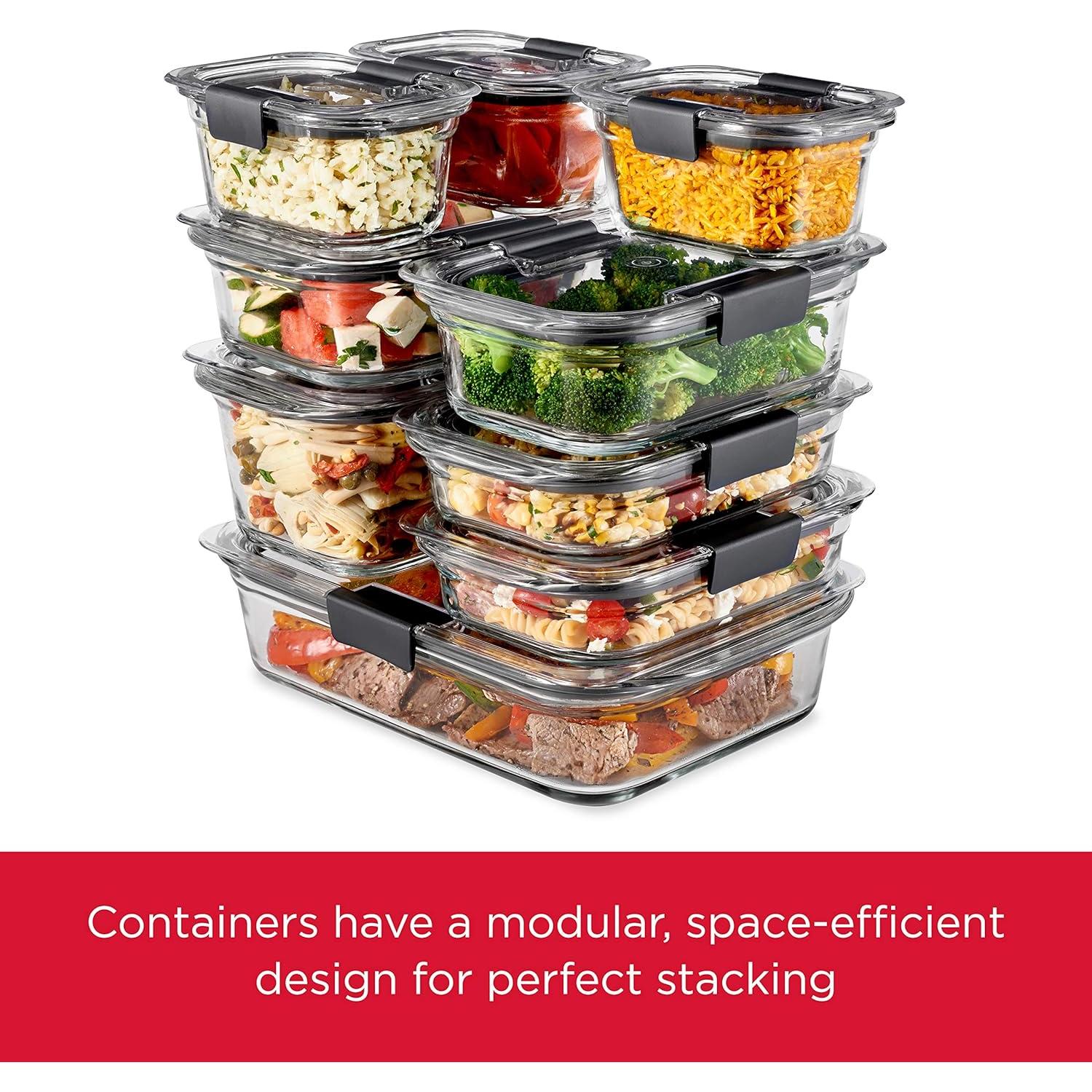 Contenedores de Almacenamiento de Alimentos Rubbermaid Brilliance 3.2 Tazas - Juego de 4