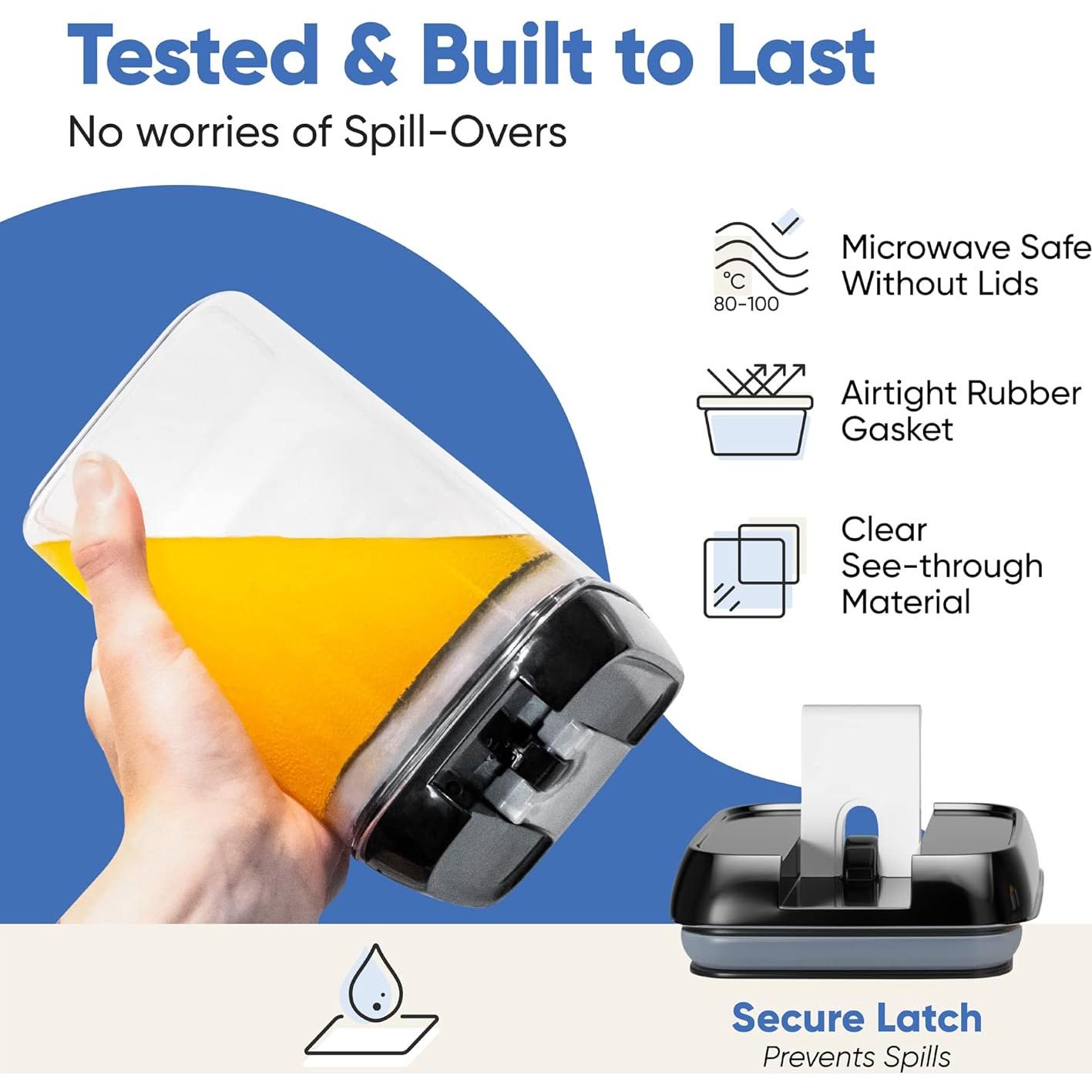 Set de 7 Contenedores Herméticos Camino del Chef - Plástico Transparente