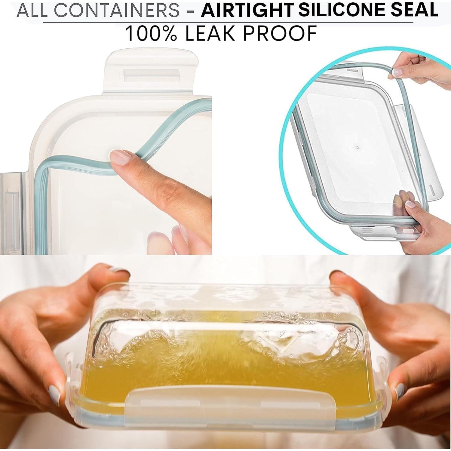 Juego de 16 Recipientes de Vidrio Herméticos Razab 30 Oz